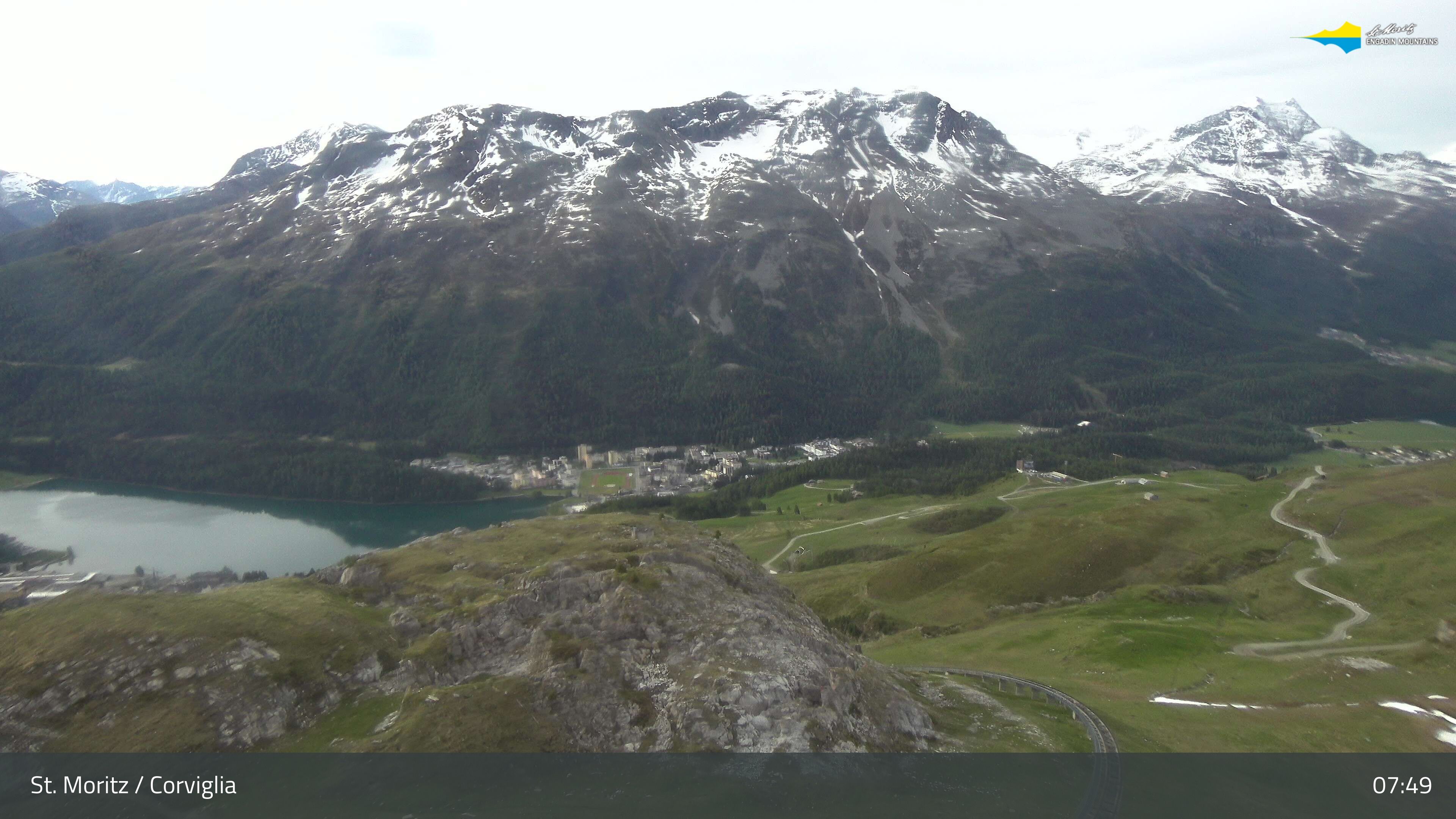 Sankt Moritz › Südosten: Corviglia - St Moritz - Lake Saint Moritz