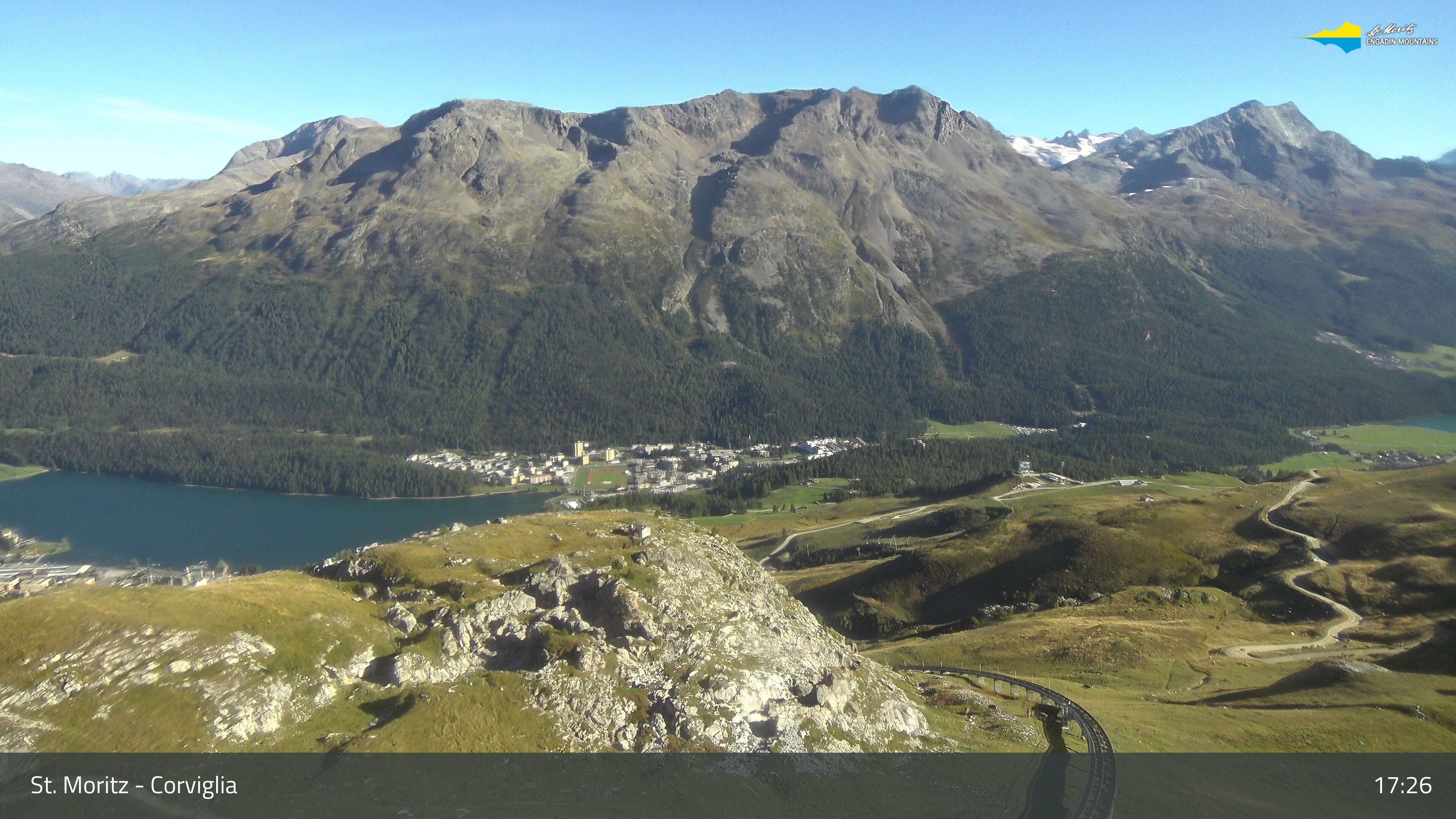 Sankt Moritz › Südosten: Corviglia - St Moritz - Lake Saint Moritz