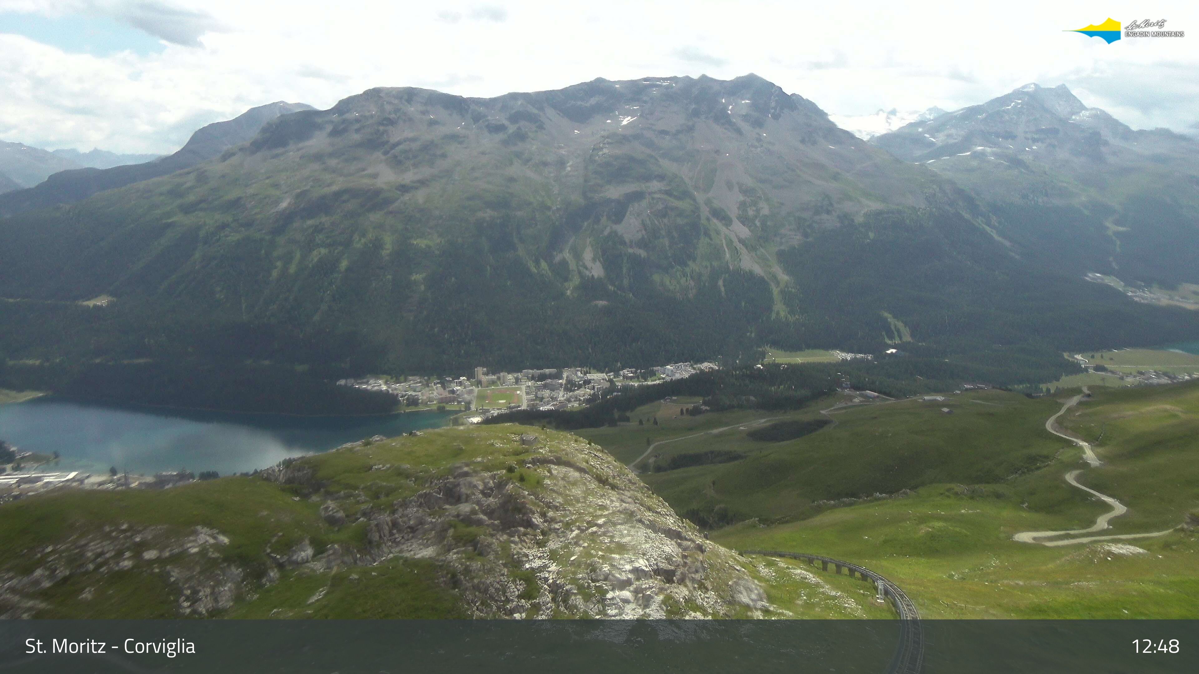 Sankt Moritz › Südosten: Corviglia - St Moritz - Lake Saint Moritz