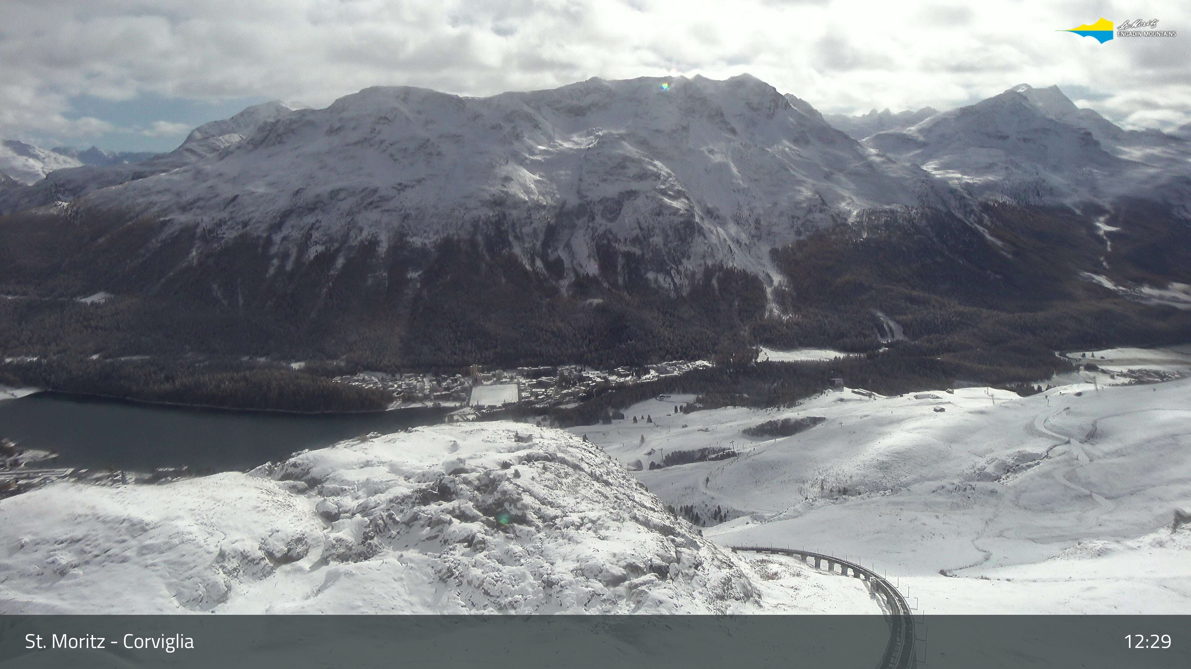 Sankt Moritz › Südosten: Corviglia - St Moritz - Lake Saint Moritz