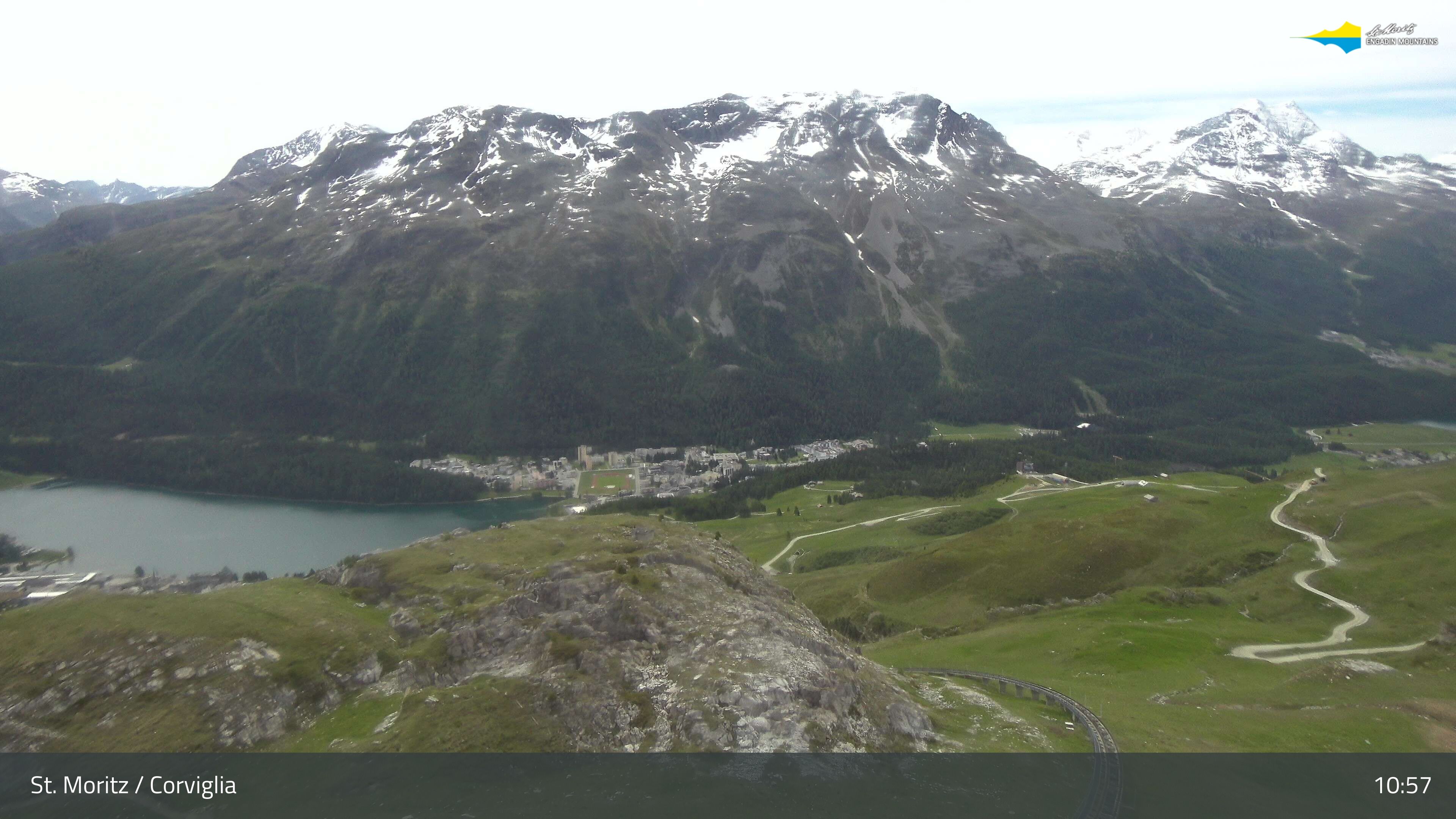 Sankt Moritz › Südosten: Corviglia - St Moritz - Lake Saint Moritz