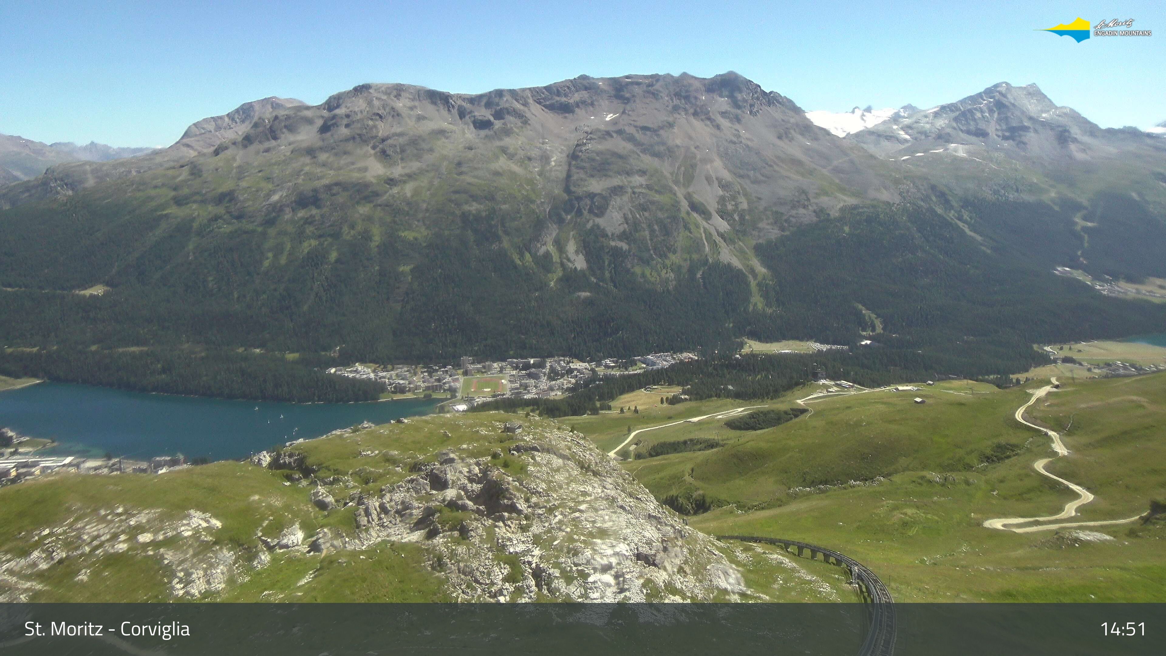 Sankt Moritz › Südosten: Corviglia - St Moritz - Lake Saint Moritz
