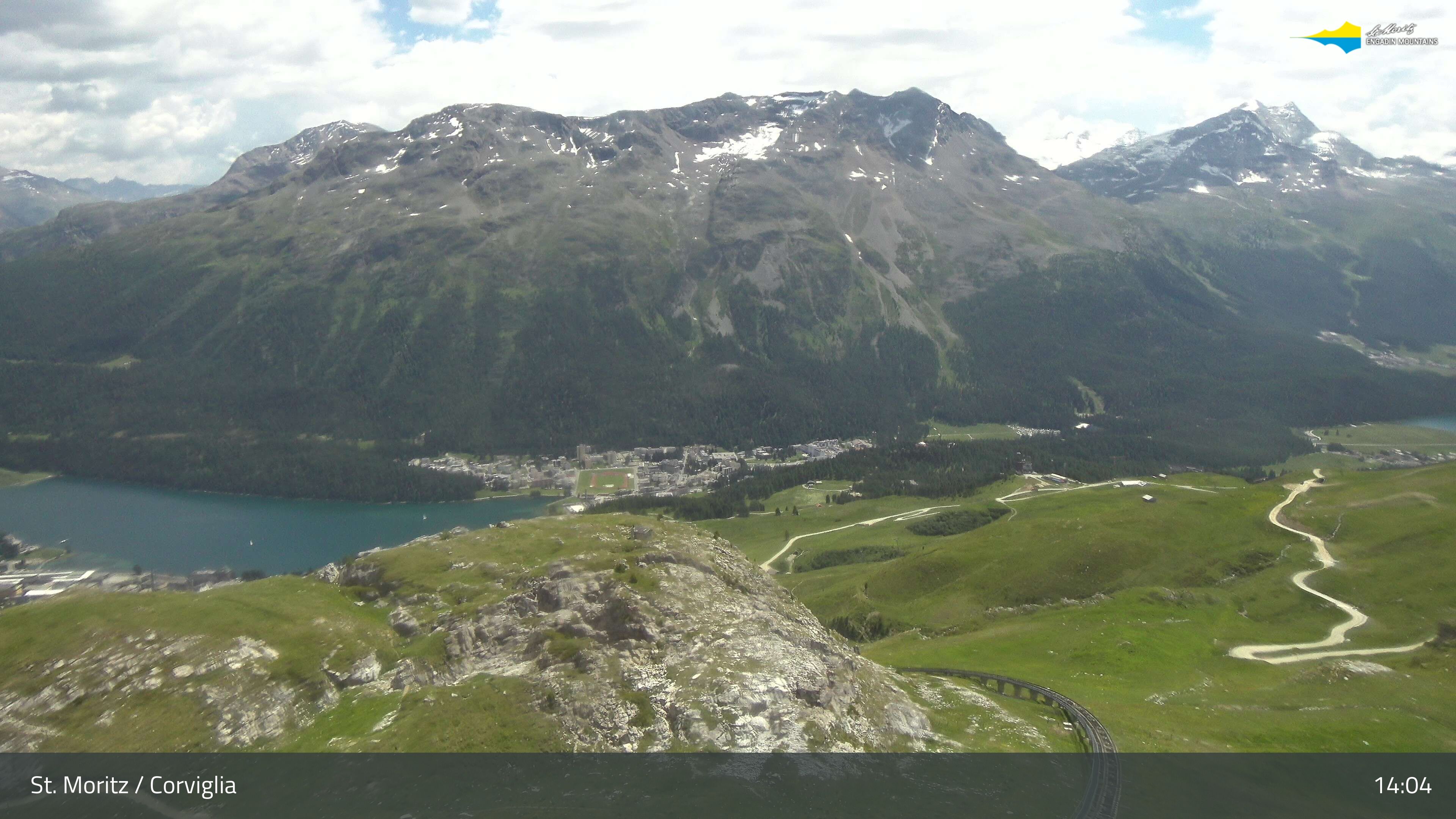 Sankt Moritz › Südosten: Corviglia - St Moritz - Lake Saint Moritz