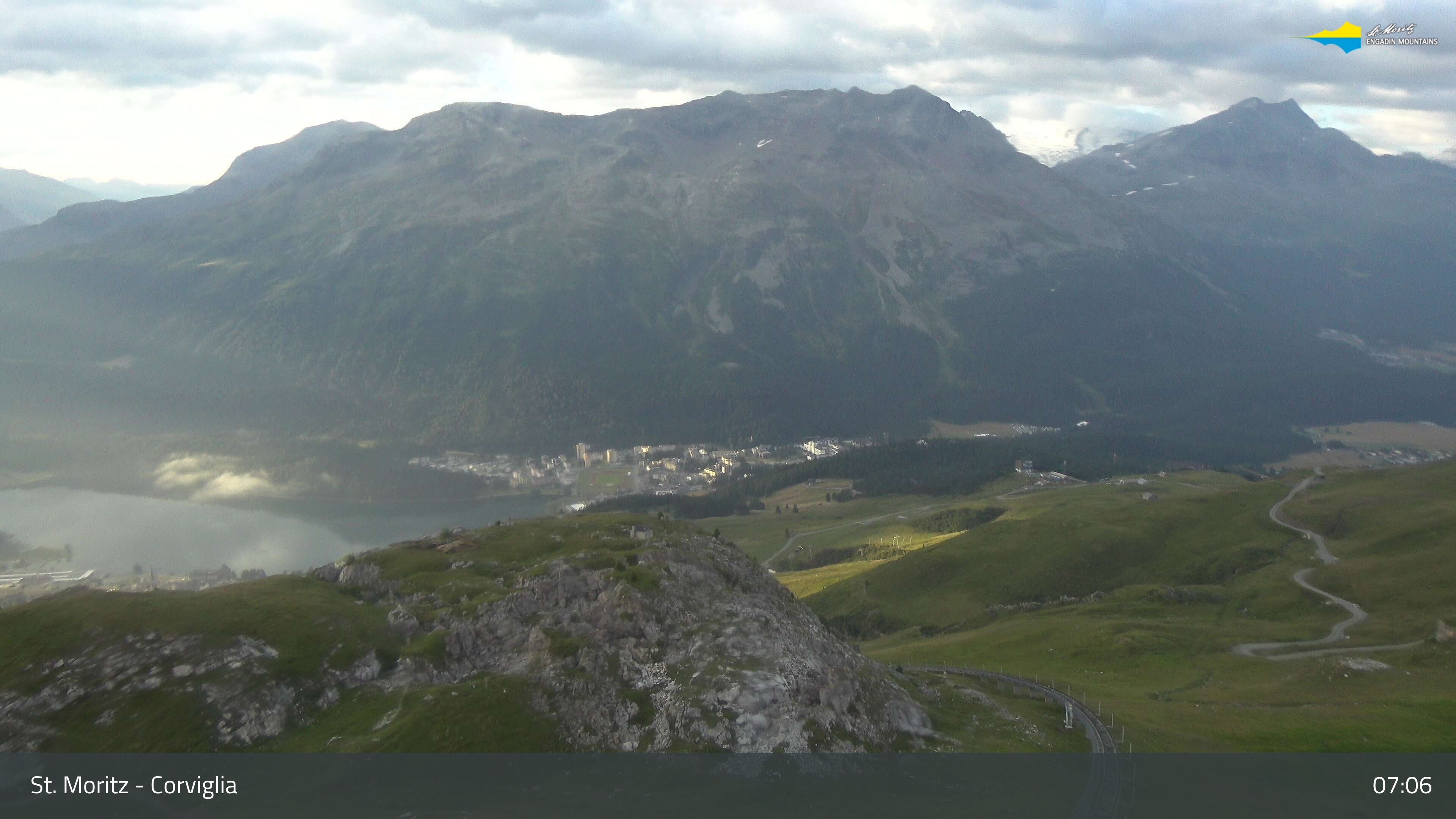 Sankt Moritz › Südosten: Corviglia - St Moritz - Lake Saint Moritz