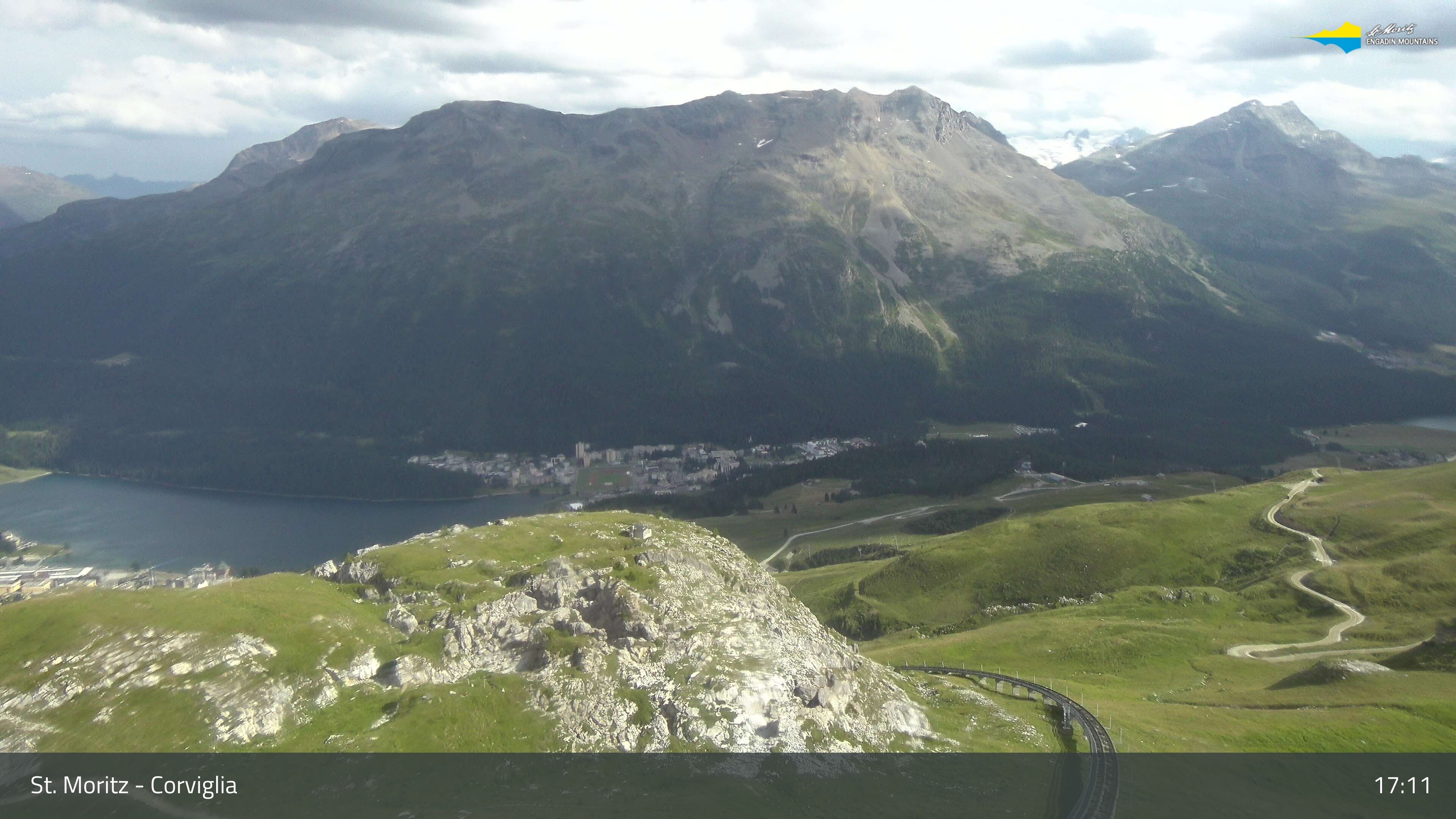 Sankt Moritz › Südosten: Corviglia - St Moritz - Lake Saint Moritz