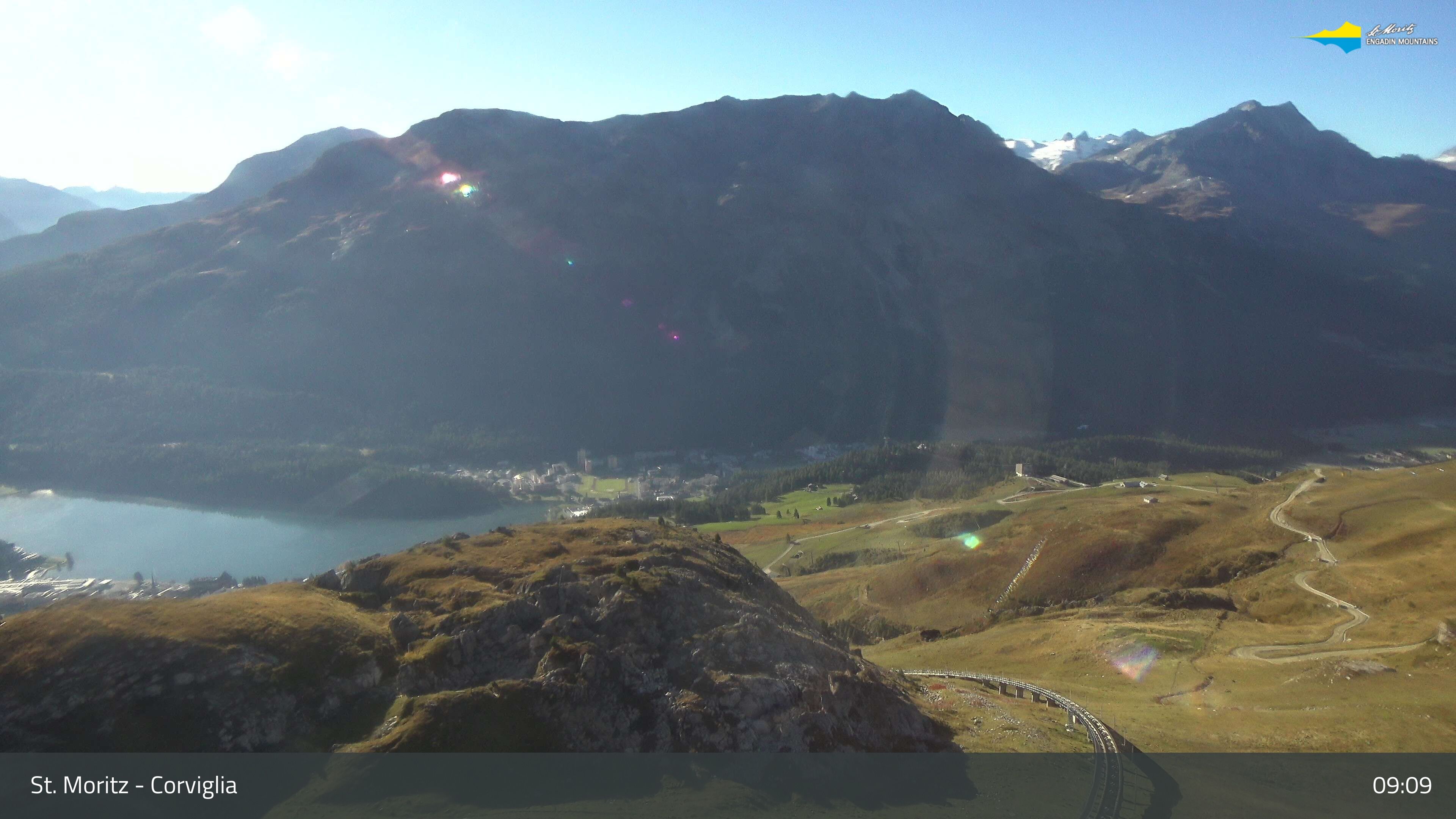 Sankt Moritz › Südosten: Corviglia - St Moritz - Lake Saint Moritz