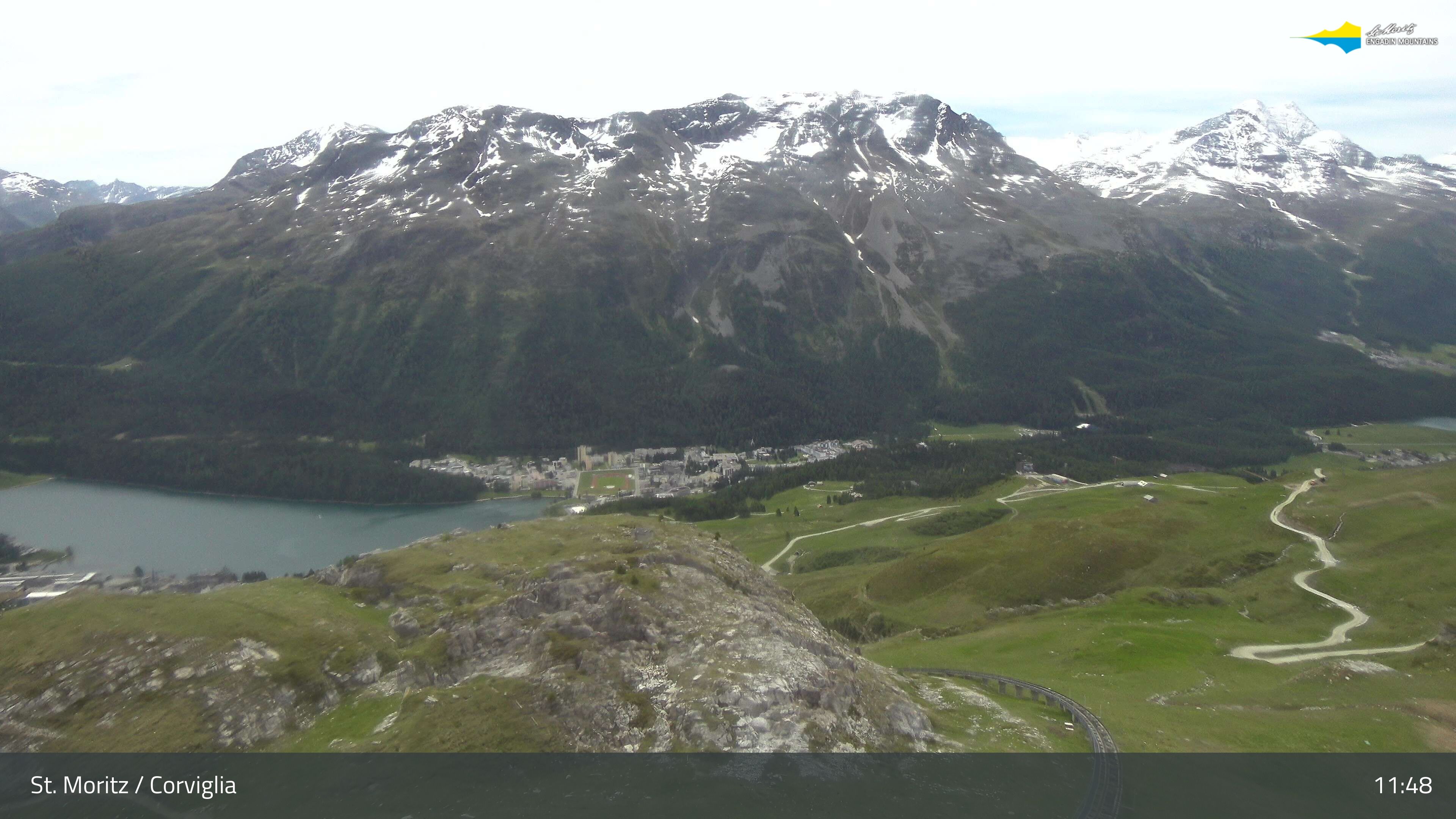 Sankt Moritz › Südosten: Corviglia - St Moritz - Lake Saint Moritz