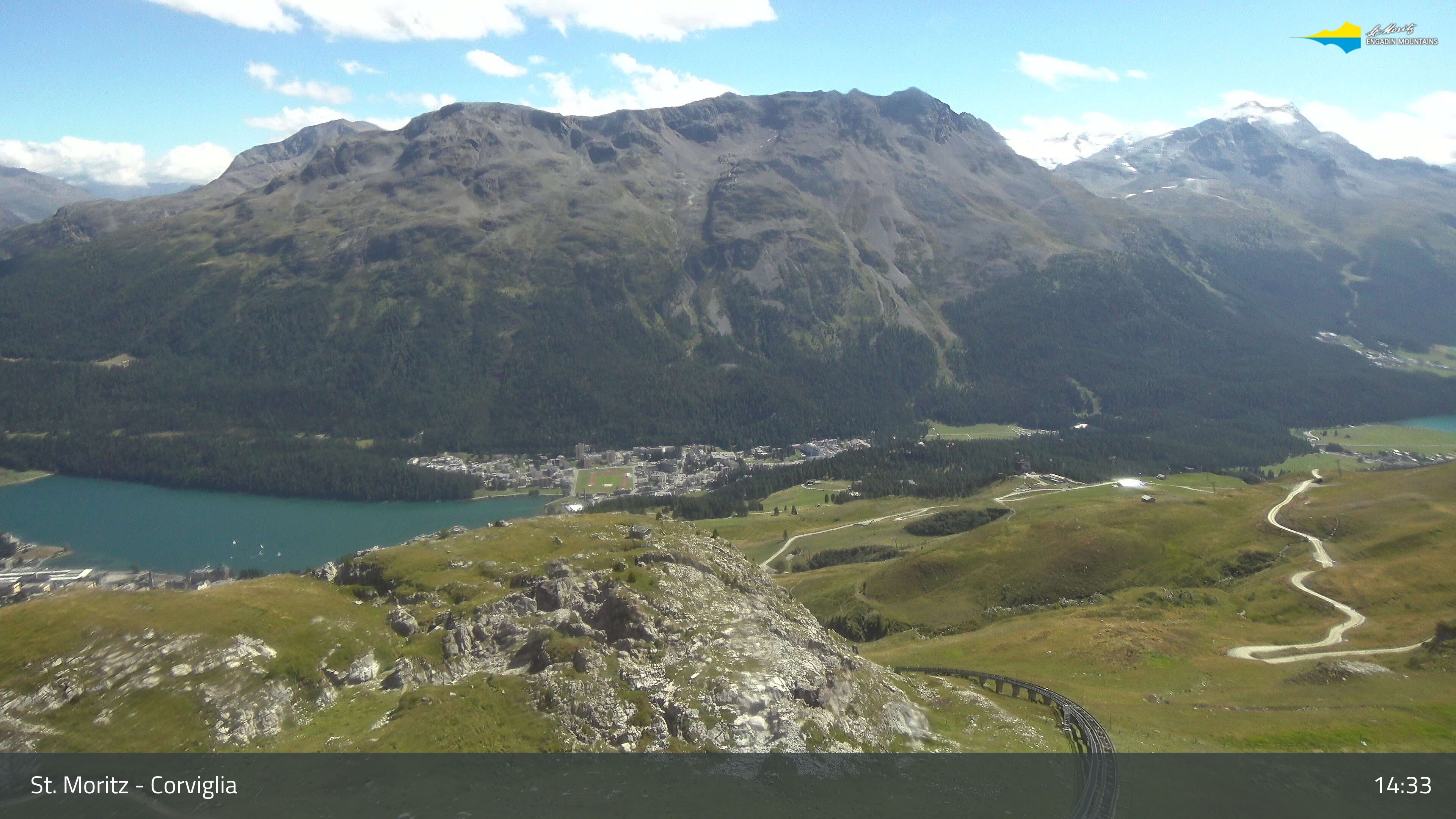Sankt Moritz › Südosten: Corviglia - St Moritz - Lake Saint Moritz