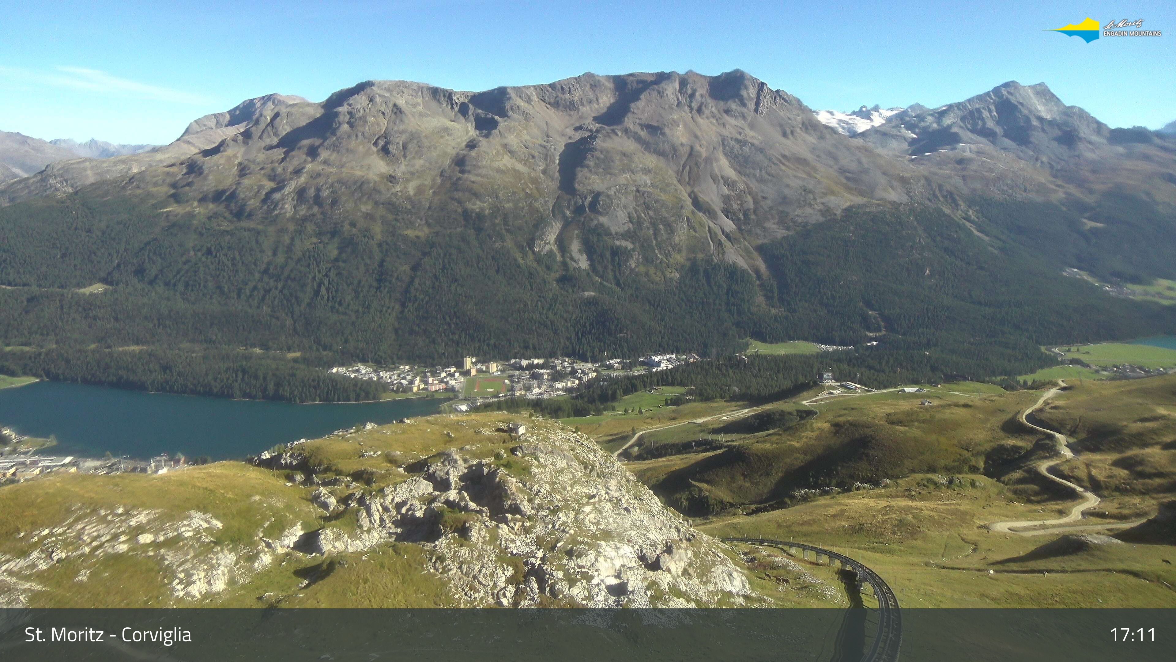 Sankt Moritz › Südosten: Corviglia - St Moritz - Lake Saint Moritz