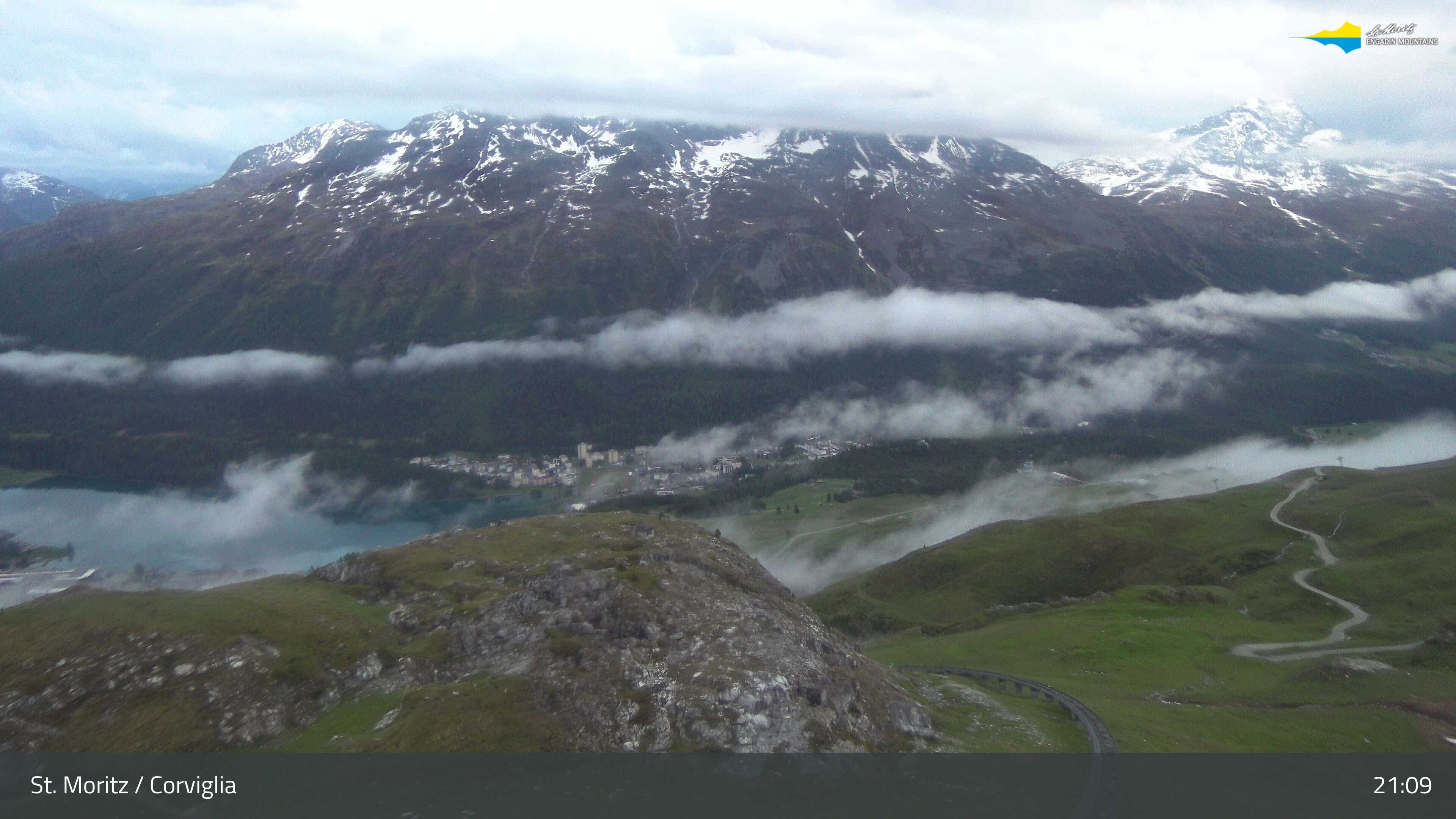 Sankt Moritz › Südosten: Corviglia - St Moritz - Lake Saint Moritz