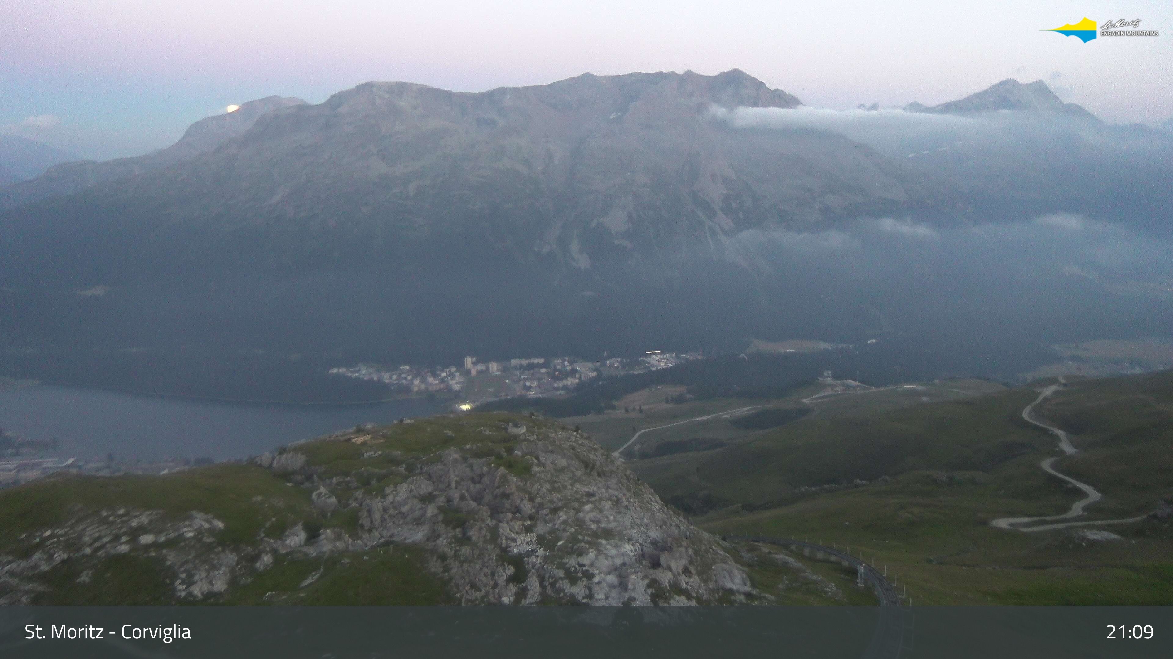 Sankt Moritz › Südosten: Corviglia - St Moritz - Lake Saint Moritz