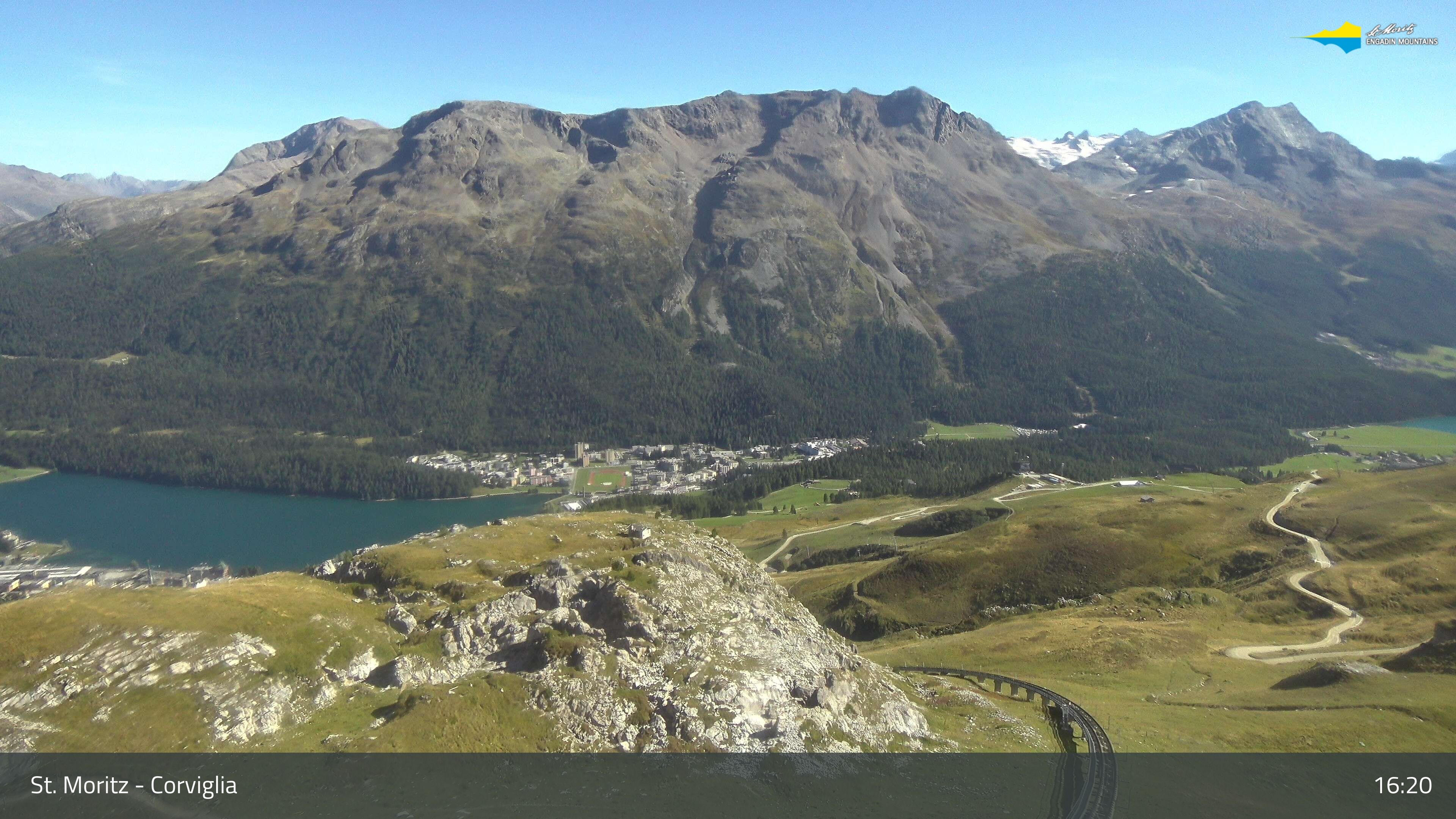 Sankt Moritz › Südosten: Corviglia - St Moritz - Lake Saint Moritz