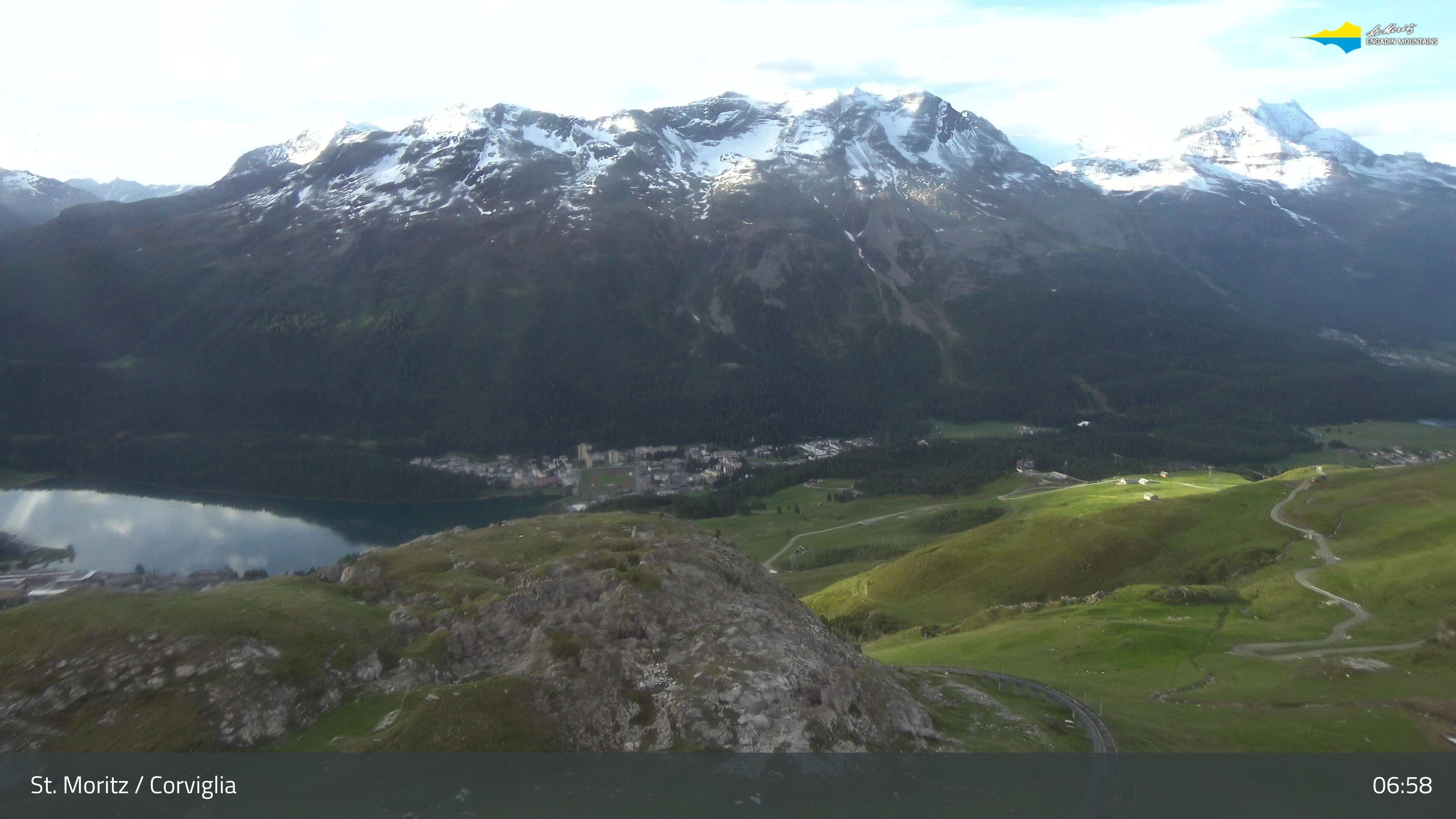 Sankt Moritz › Südosten: Corviglia - St Moritz - Lake Saint Moritz