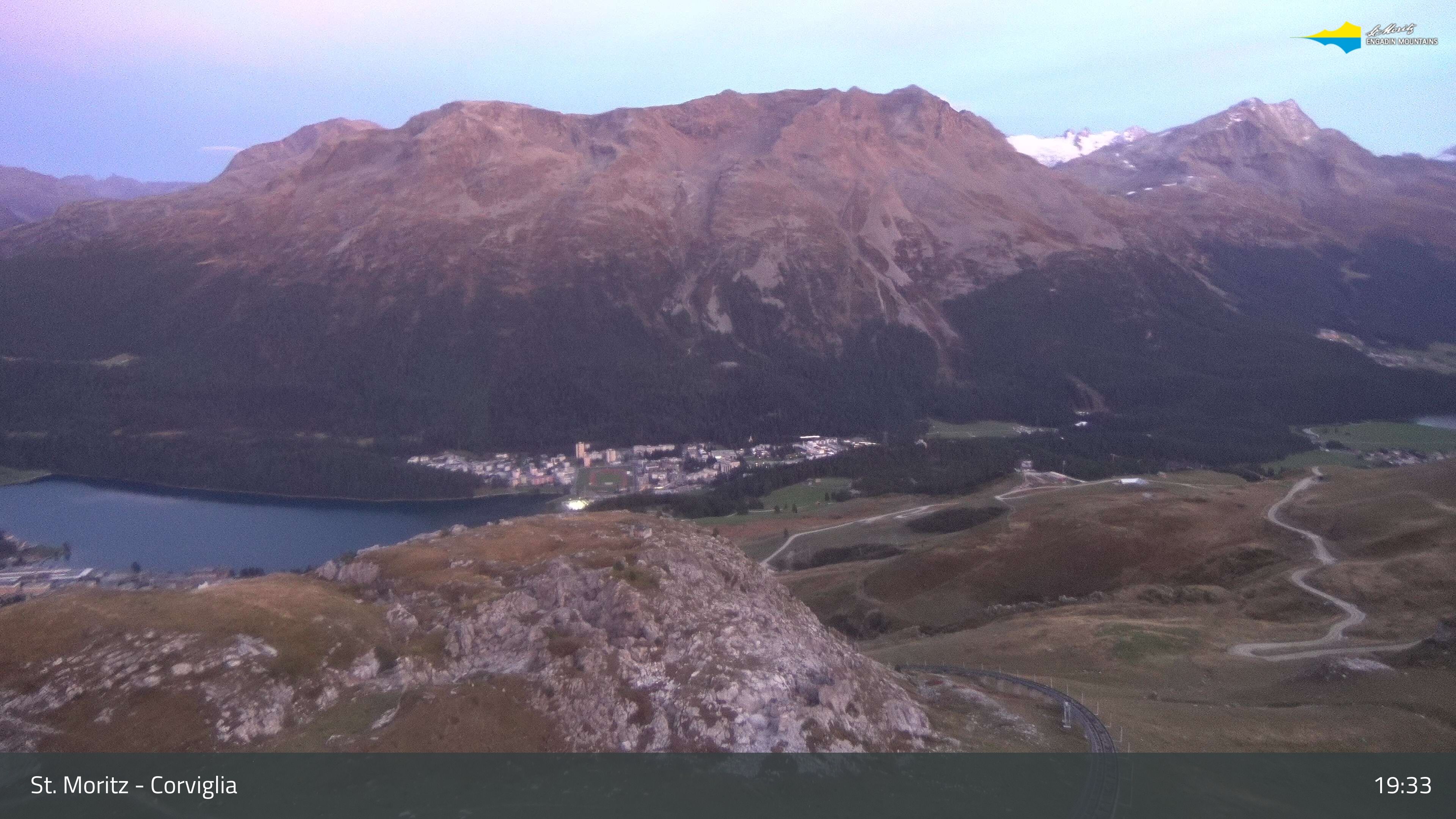 Sankt Moritz › Südosten: Corviglia - St Moritz - Lake Saint Moritz