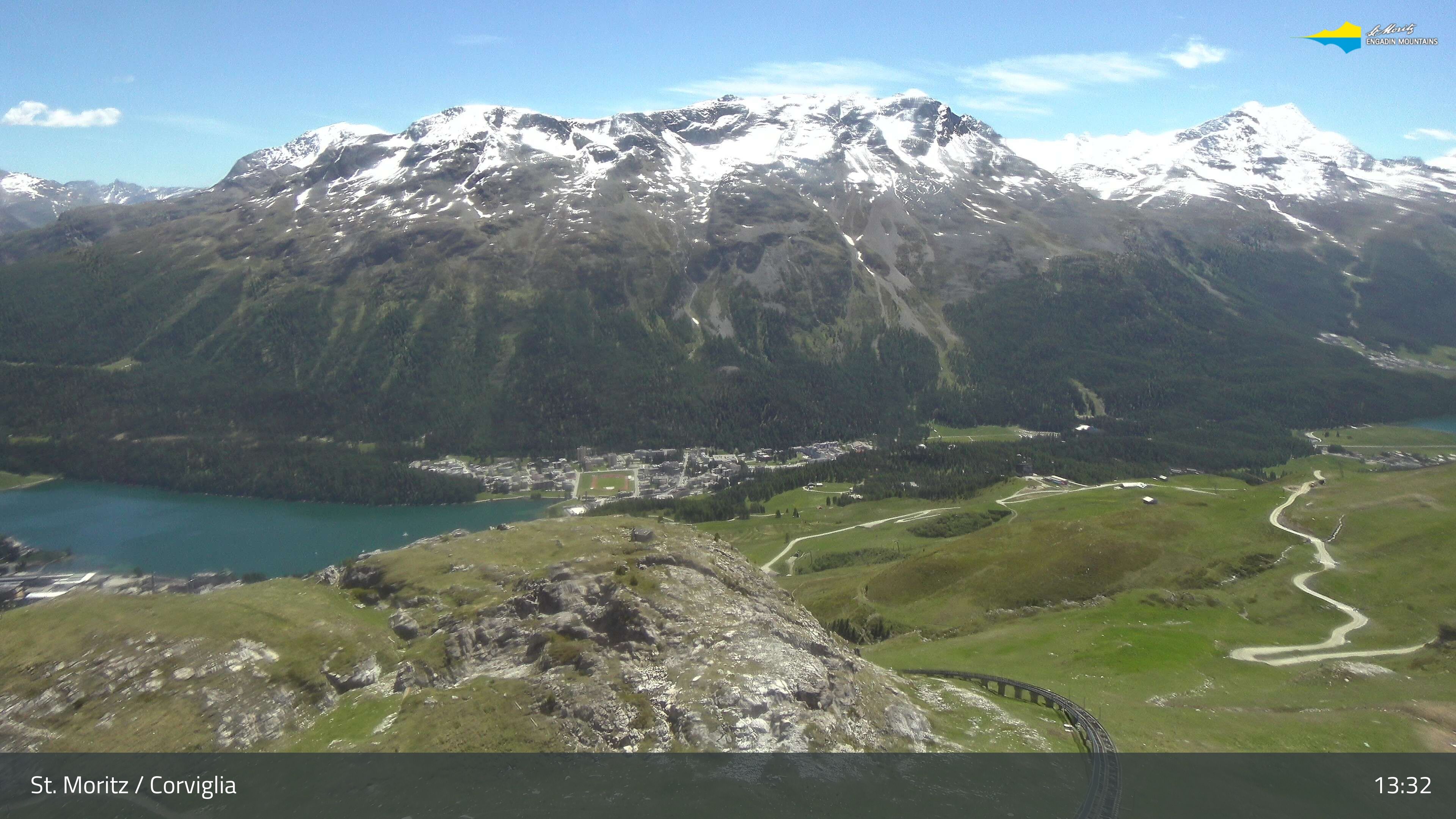 Sankt Moritz › Südosten: Corviglia - St Moritz - Lake Saint Moritz