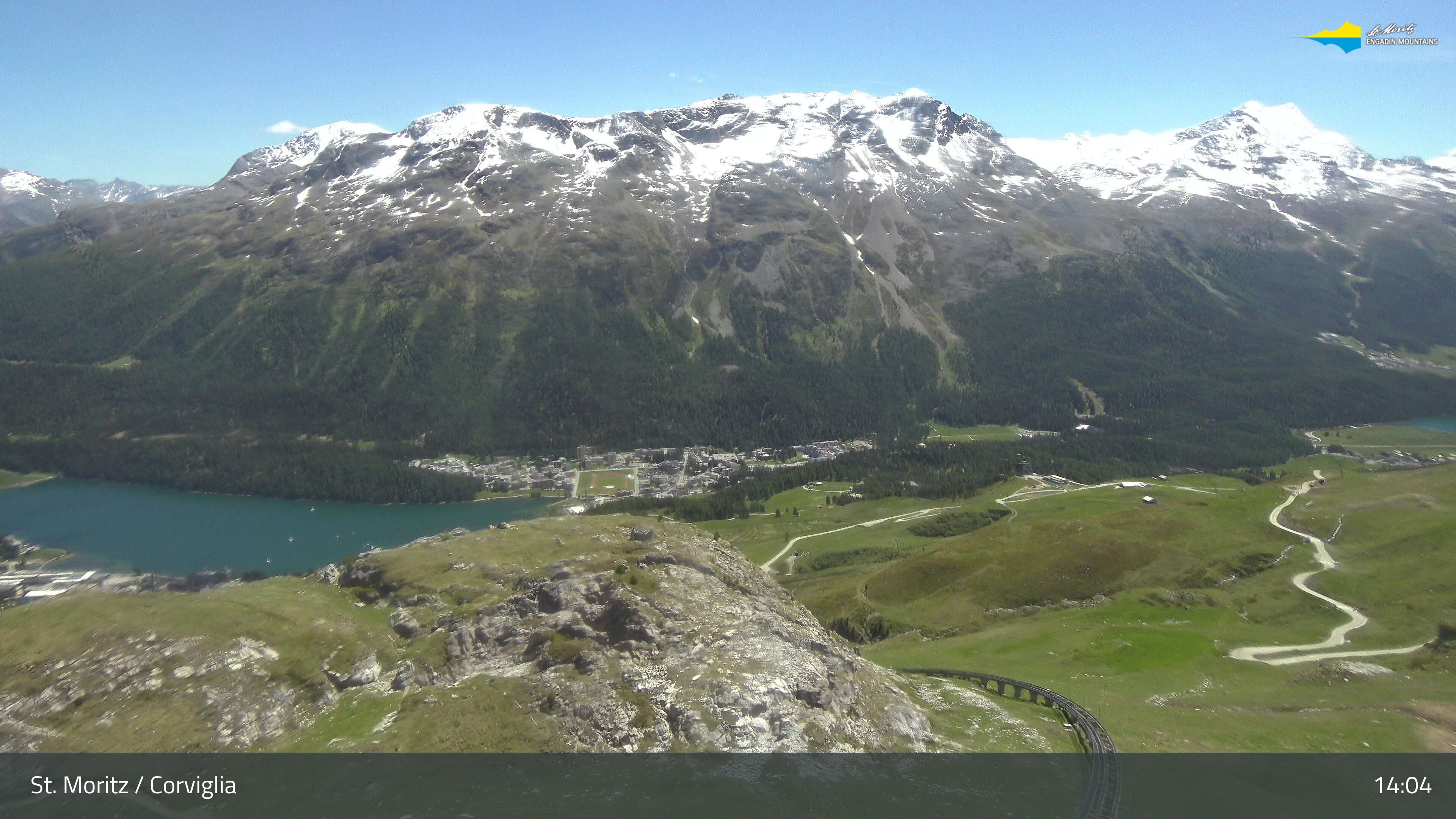 Sankt Moritz › Südosten: Corviglia - St Moritz - Lake Saint Moritz