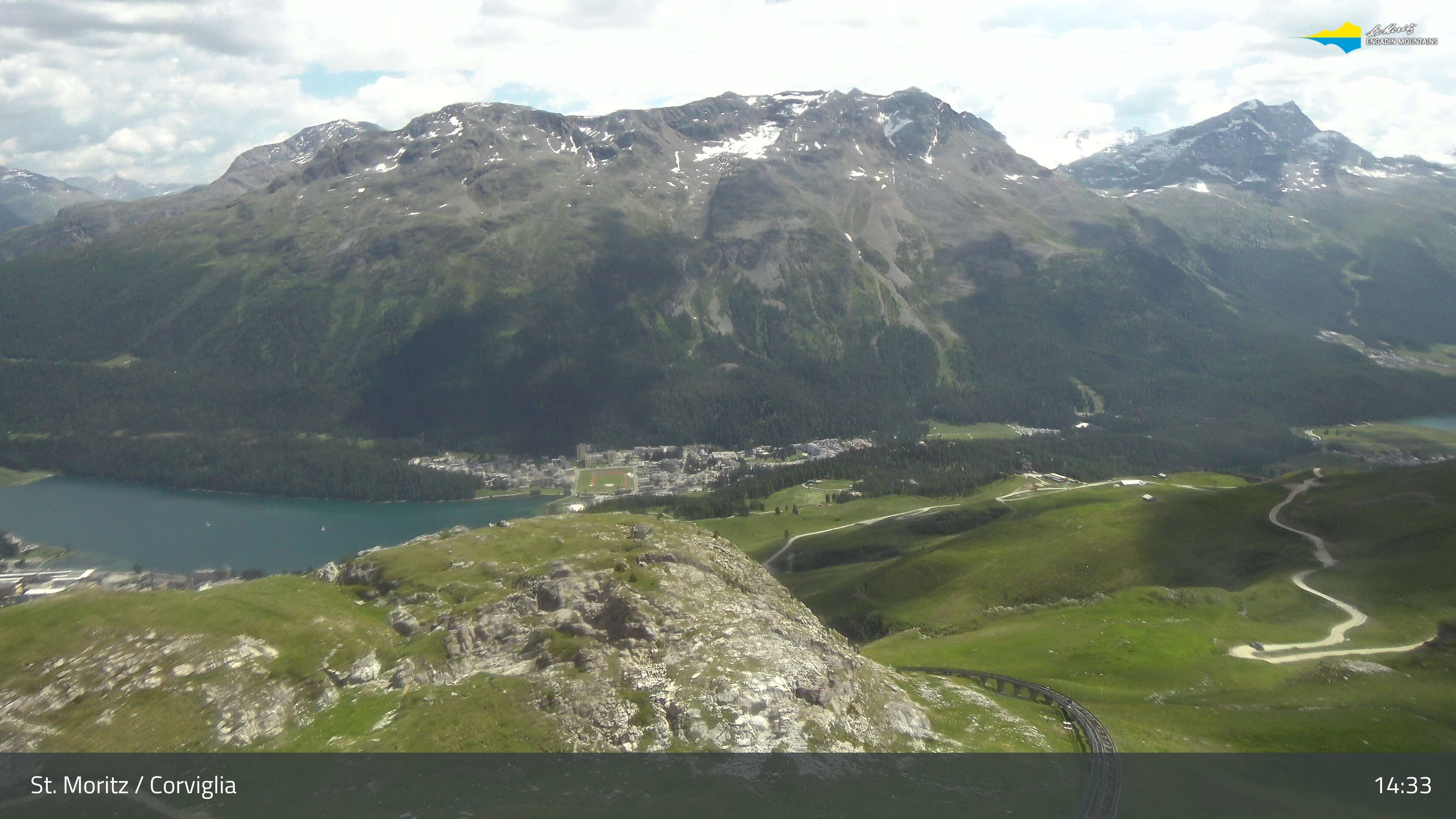 Sankt Moritz › Südosten: Corviglia - St Moritz - Lake Saint Moritz