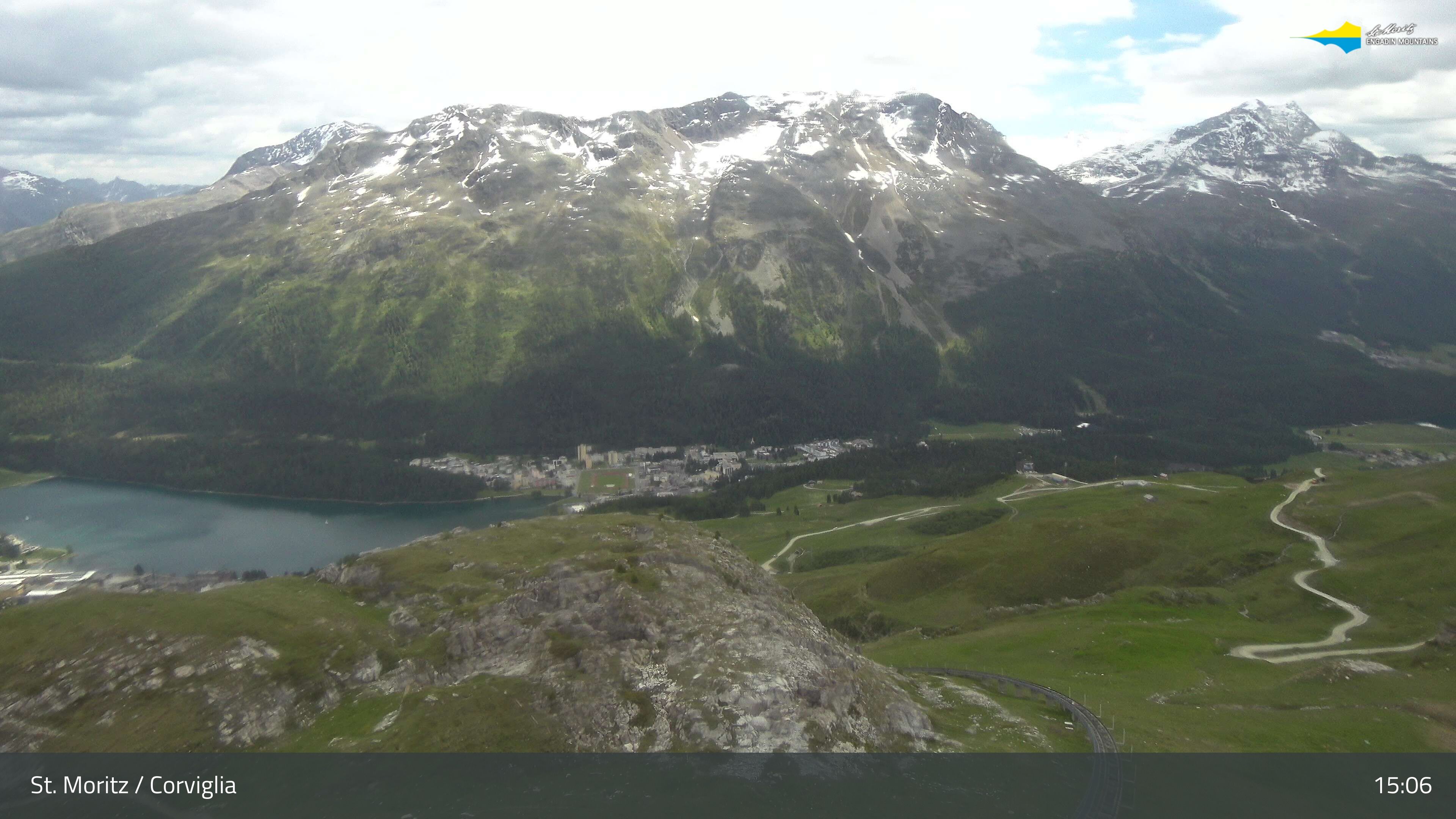 Sankt Moritz › Südosten: Corviglia - St Moritz - Lake Saint Moritz