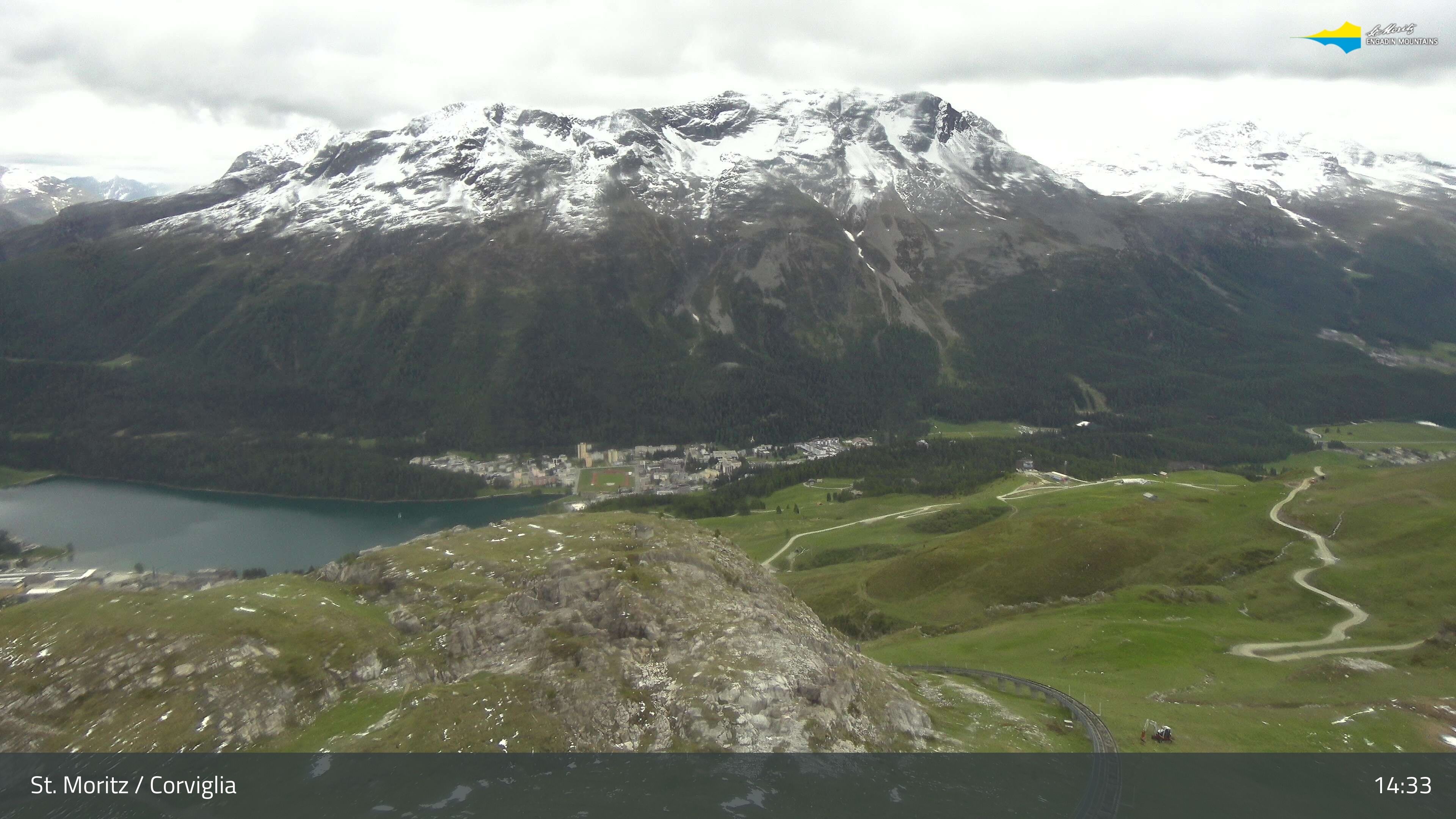 Sankt Moritz › Südosten: Corviglia - St Moritz - Lake Saint Moritz