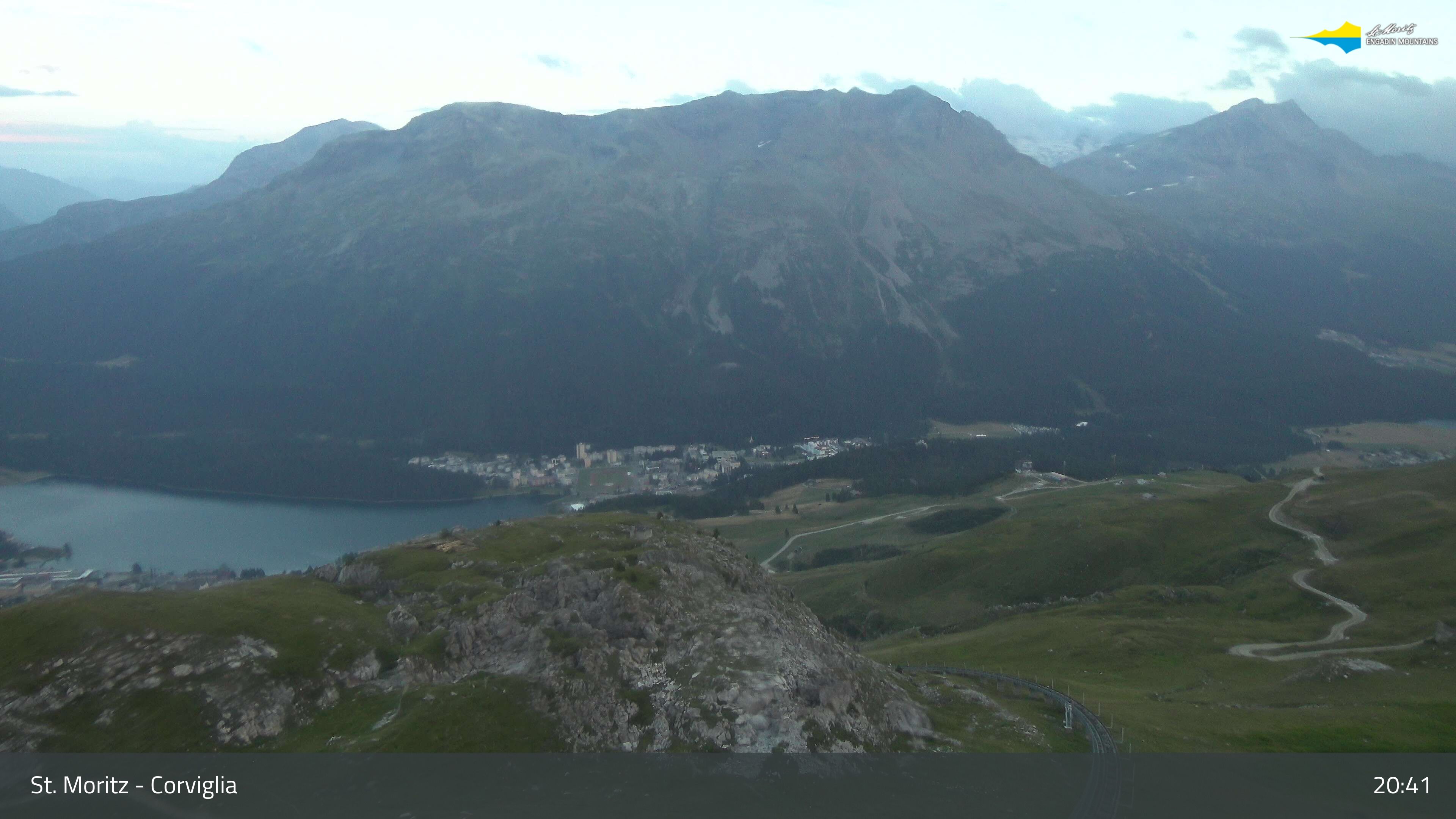 Sankt Moritz › Südosten: Corviglia - St Moritz - Lake Saint Moritz