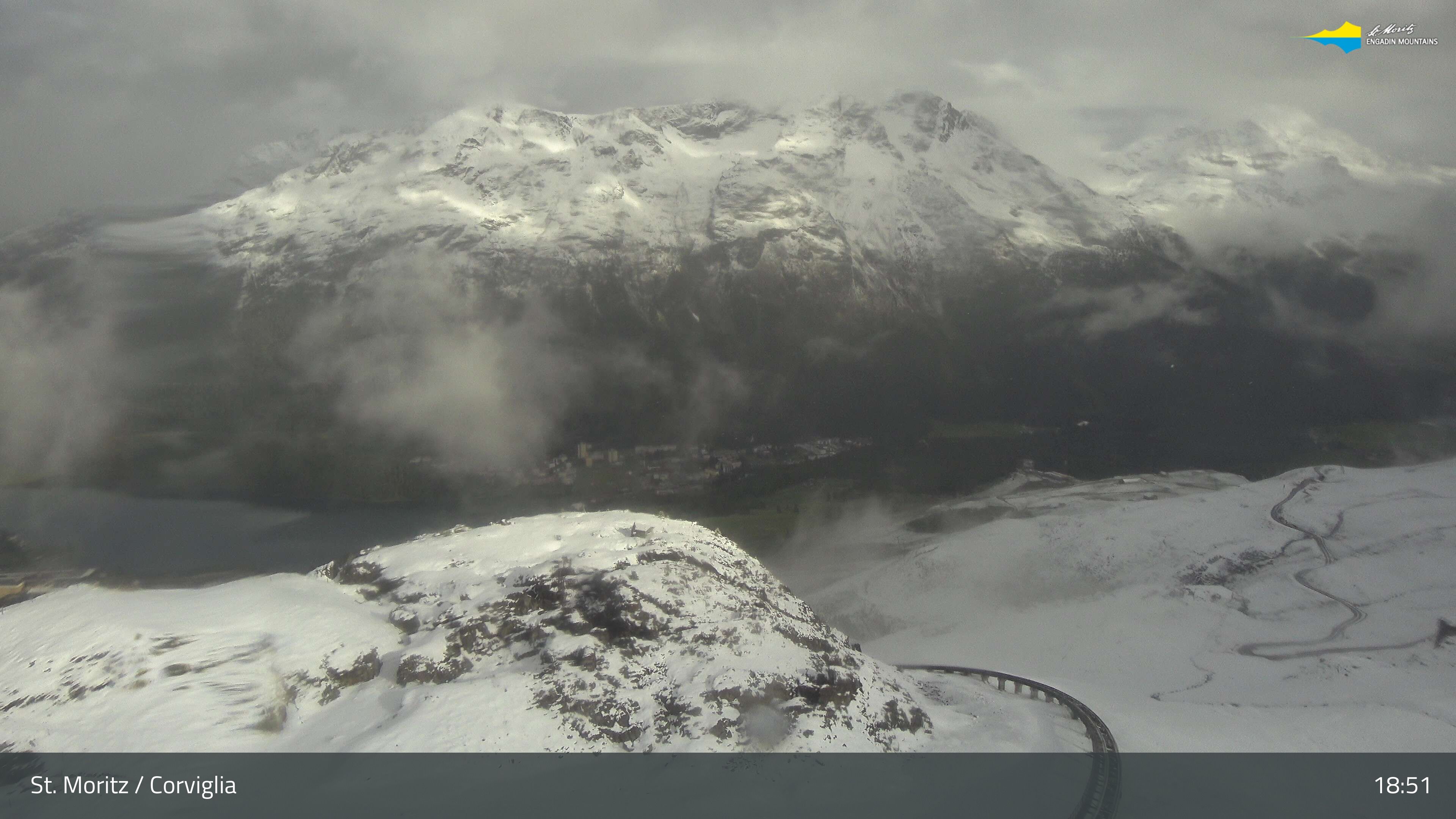 Sankt Moritz › Südosten: Corviglia - St Moritz - Lake Saint Moritz