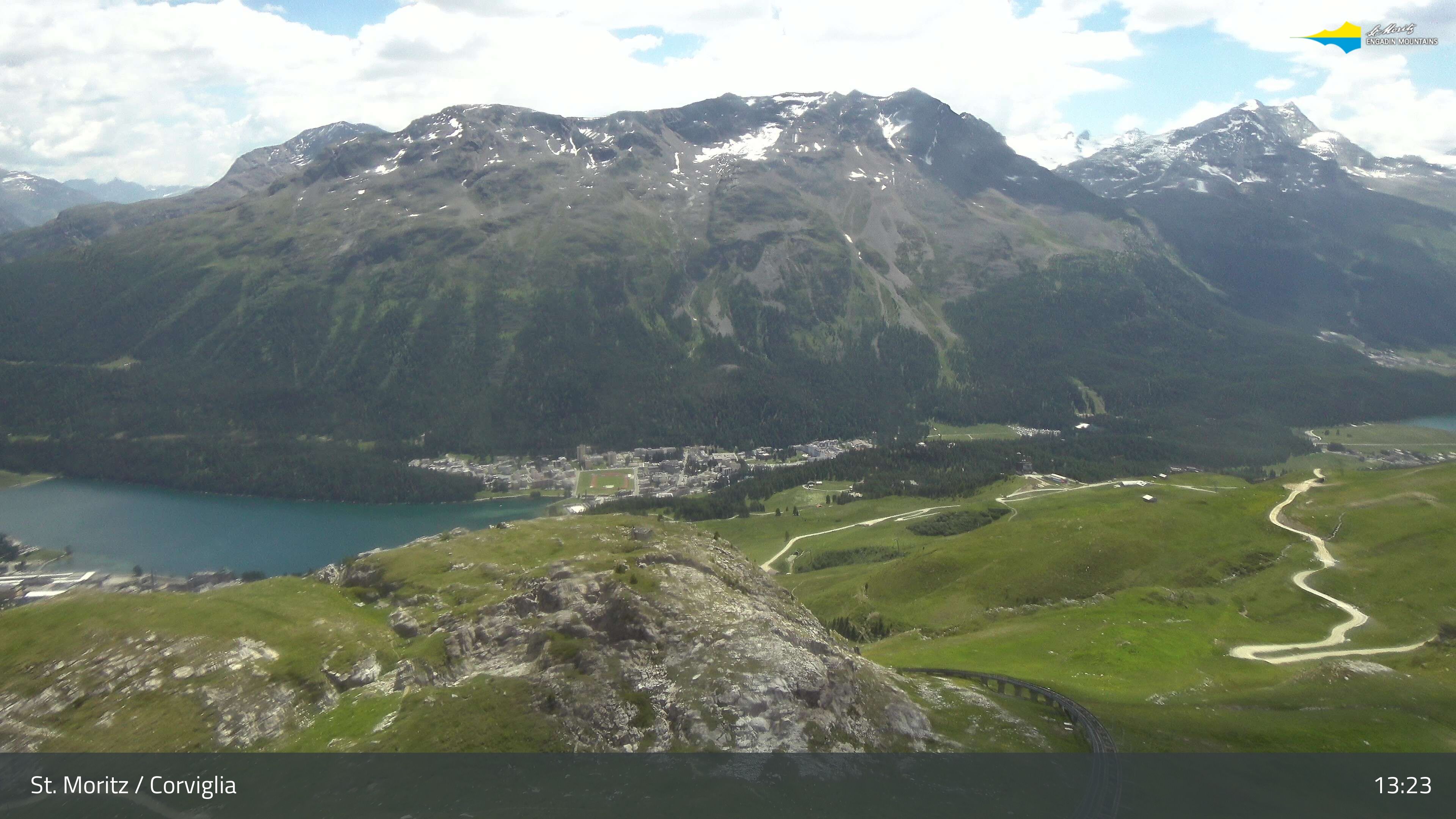 Sankt Moritz › Südosten: Corviglia - St Moritz - Lake Saint Moritz