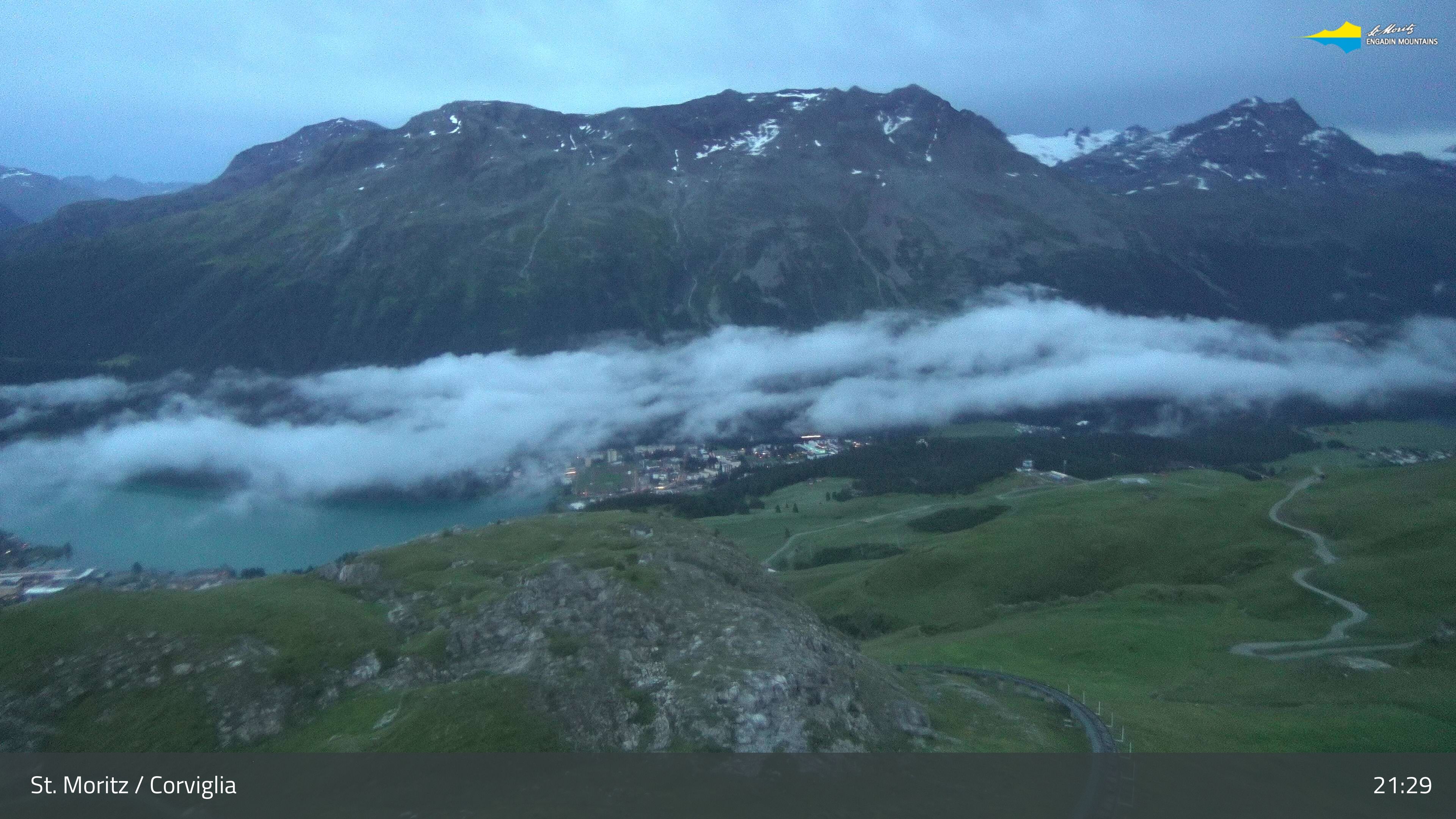 Sankt Moritz › Südosten: Corviglia - St Moritz - Lake Saint Moritz