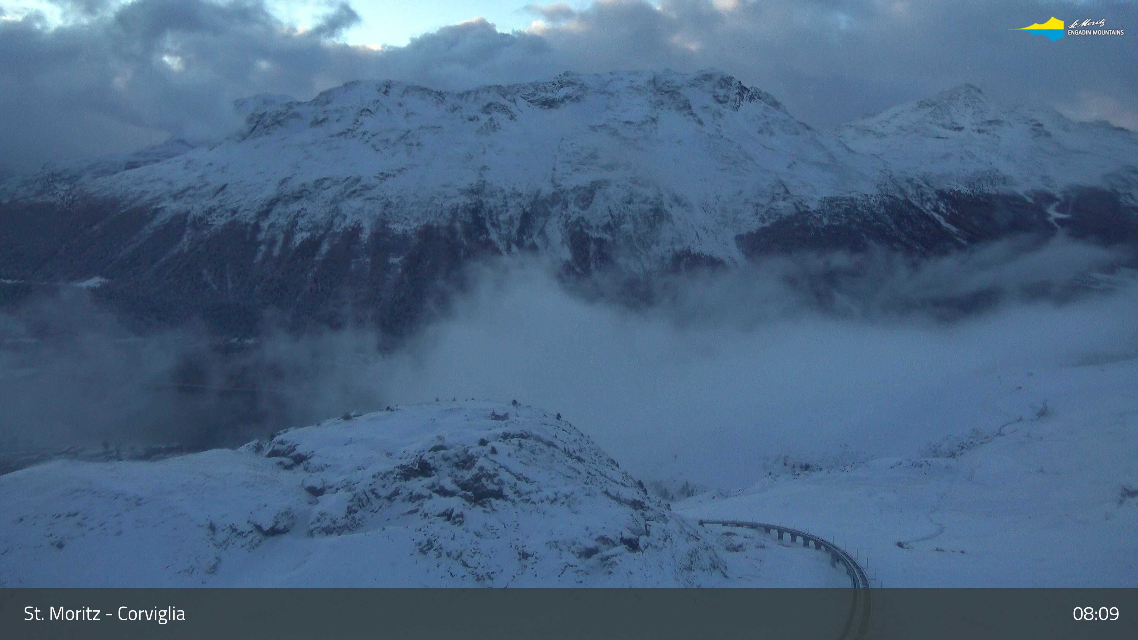 Sankt Moritz › Südosten: Corviglia - St Moritz - Lake Saint Moritz
