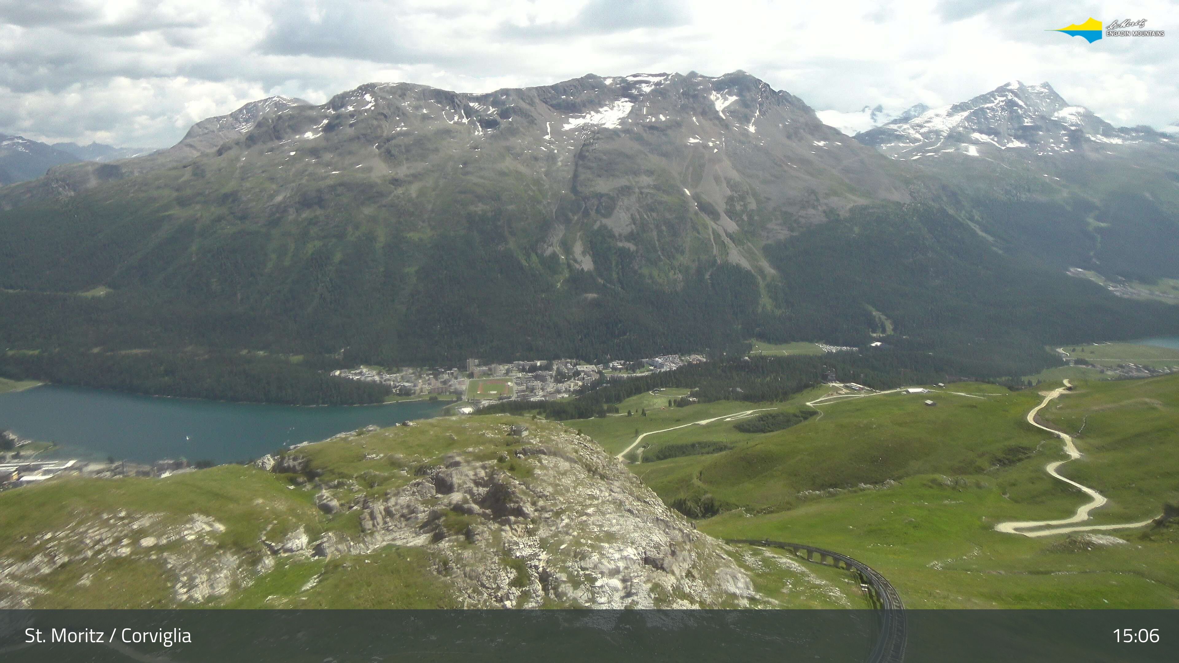 Sankt Moritz › Südosten: Corviglia - St Moritz - Lake Saint Moritz