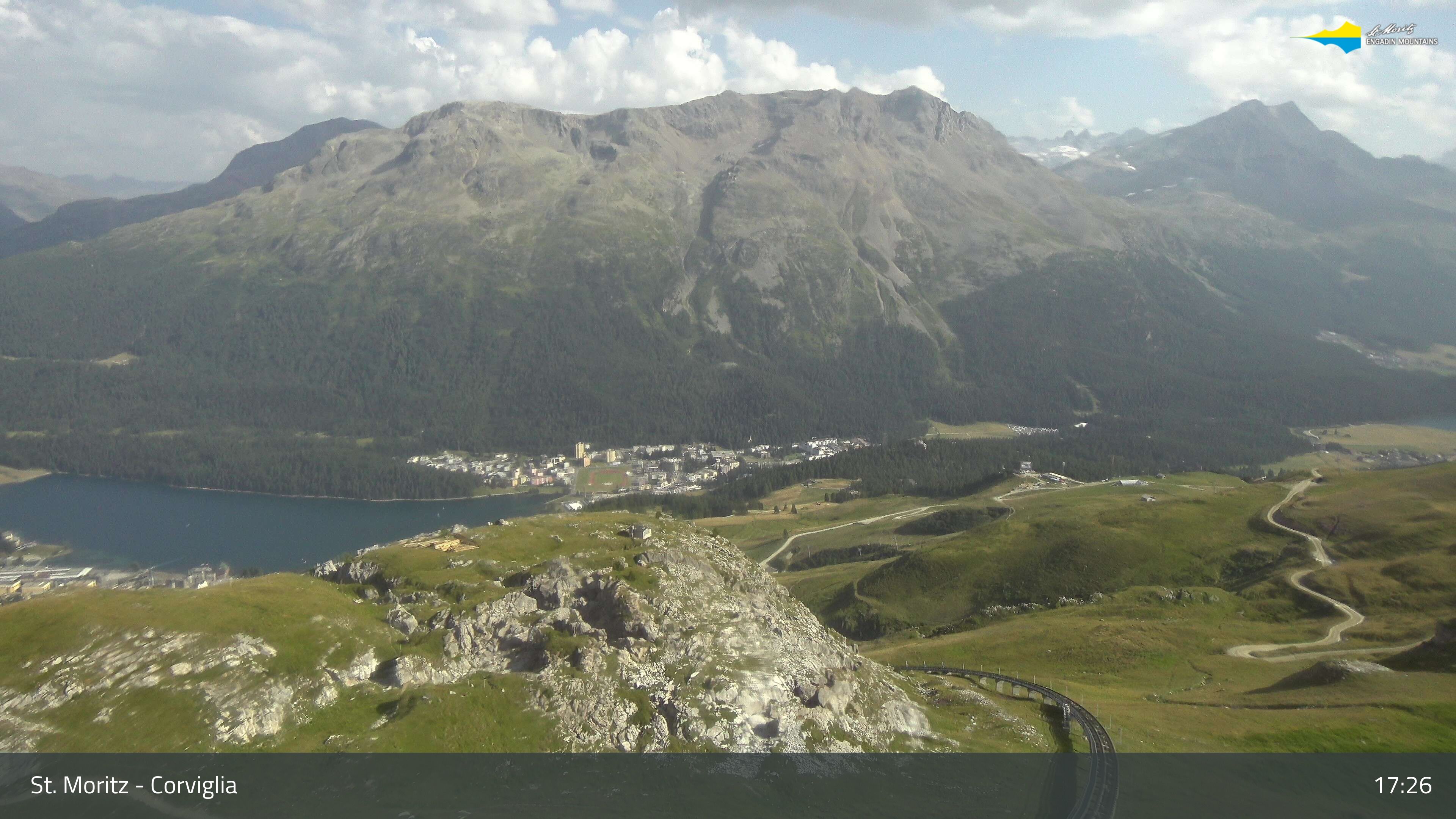 Sankt Moritz › Südosten: Corviglia - St Moritz - Lake Saint Moritz