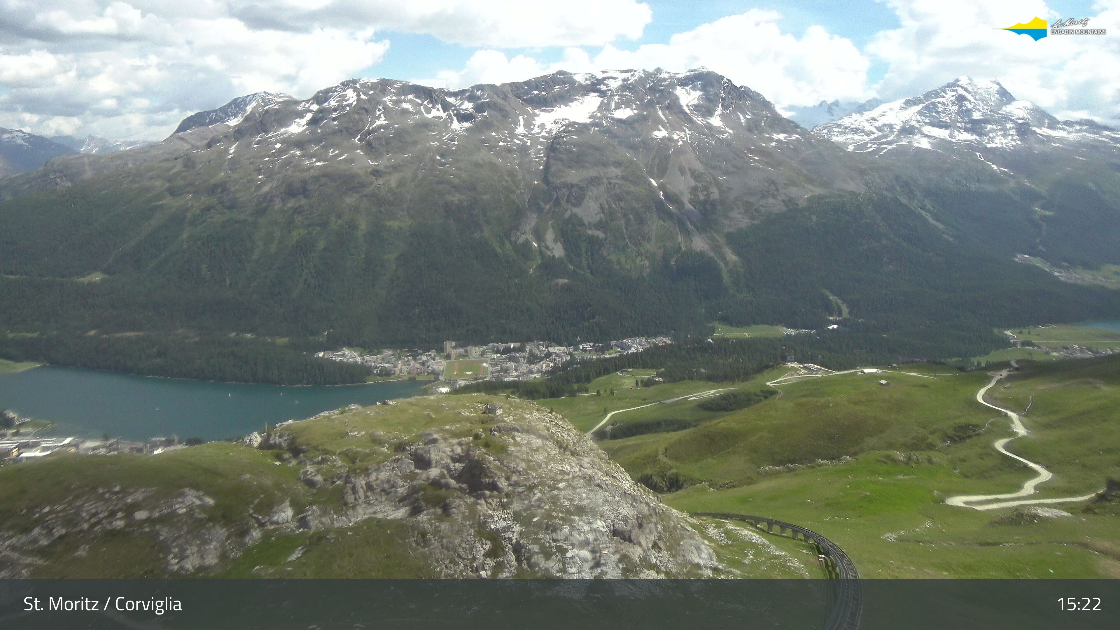 Sankt Moritz › Südosten: Corviglia - St Moritz - Lake Saint Moritz