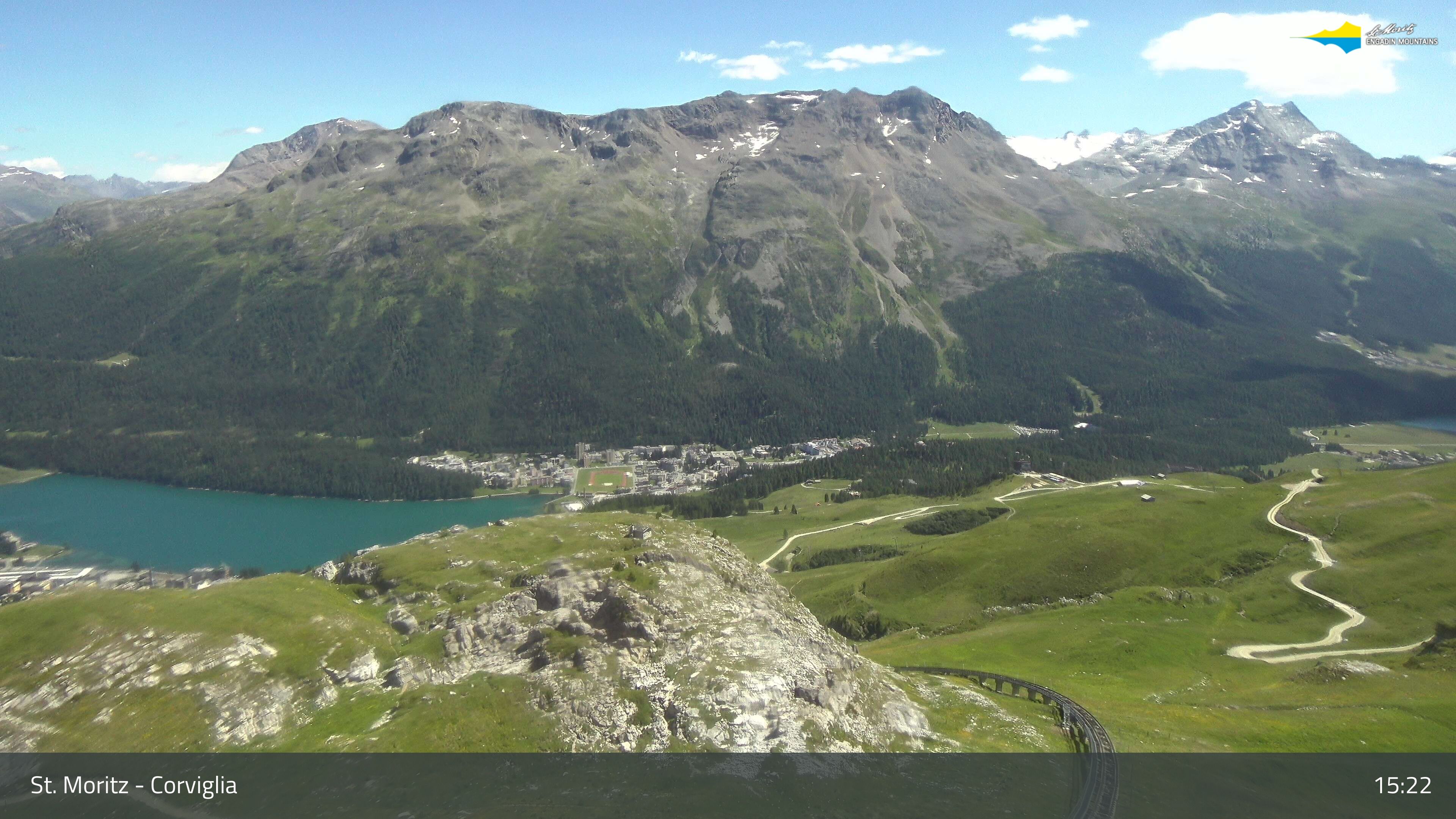 Sankt Moritz › Südosten: Corviglia - St Moritz - Lake Saint Moritz