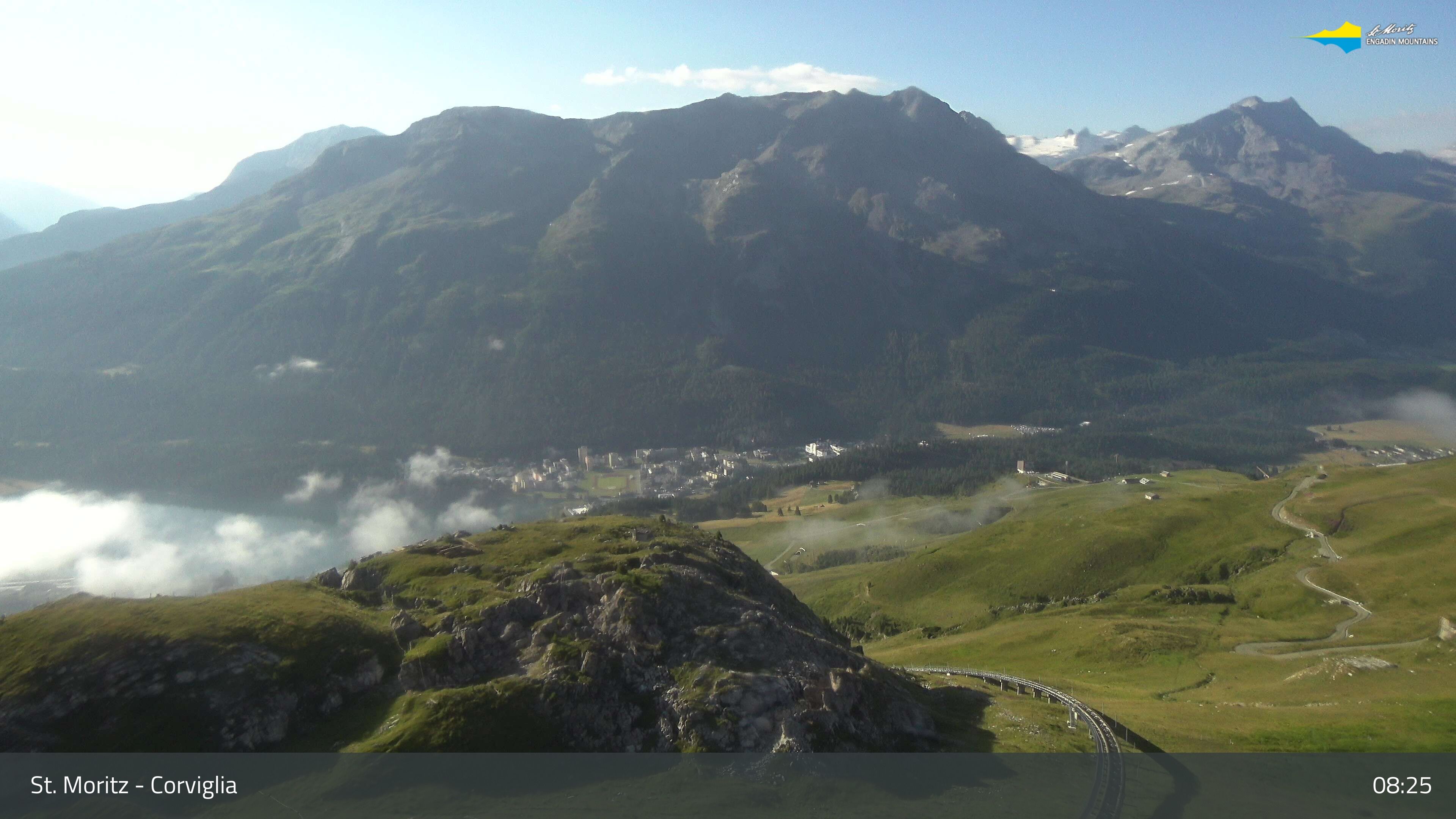 Sankt Moritz › Südosten: Corviglia - St Moritz - Lake Saint Moritz