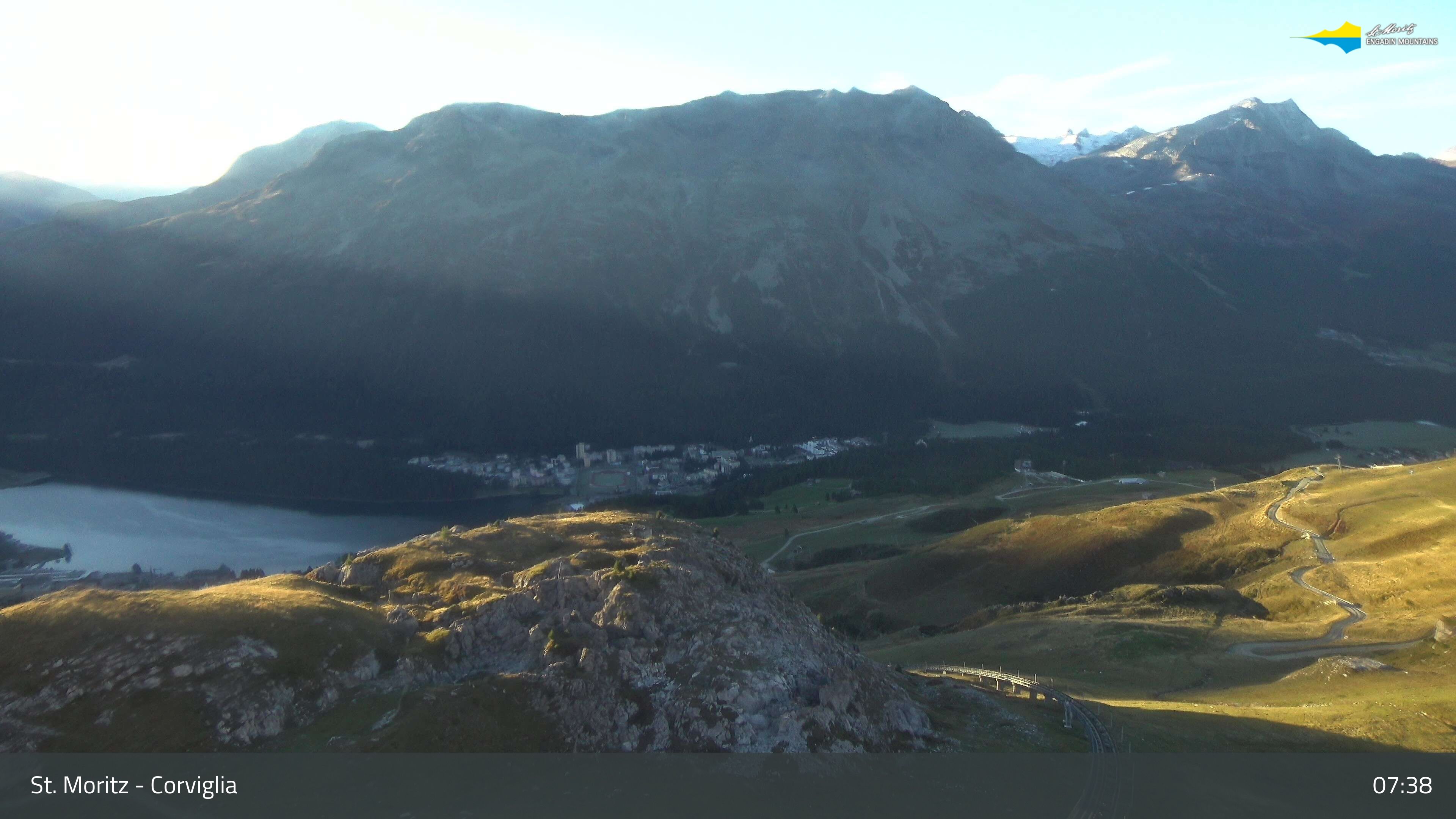 Sankt Moritz › Südosten: Corviglia - St Moritz - Lake Saint Moritz