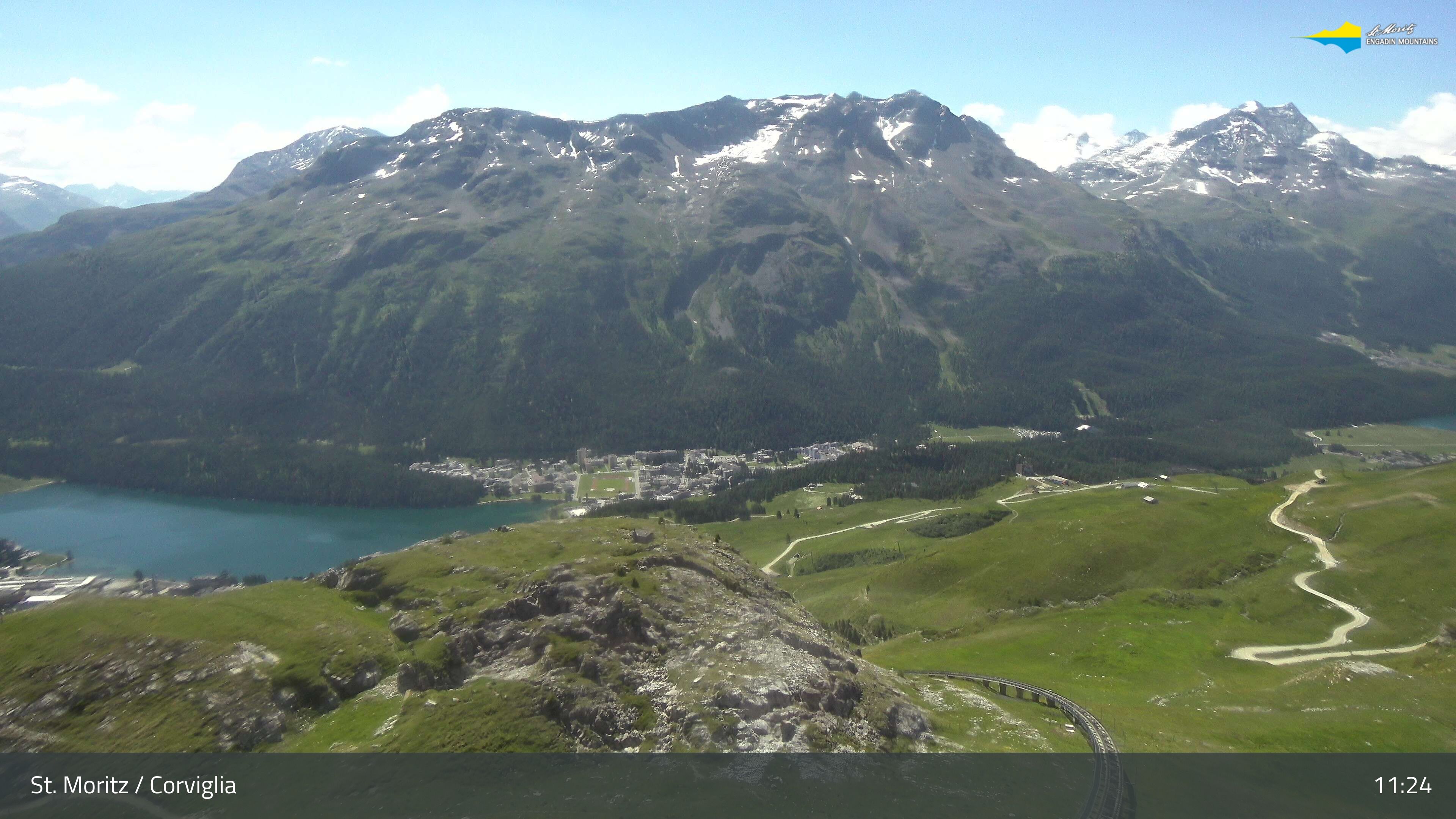 Sankt Moritz › Südosten: Corviglia - St Moritz - Lake Saint Moritz