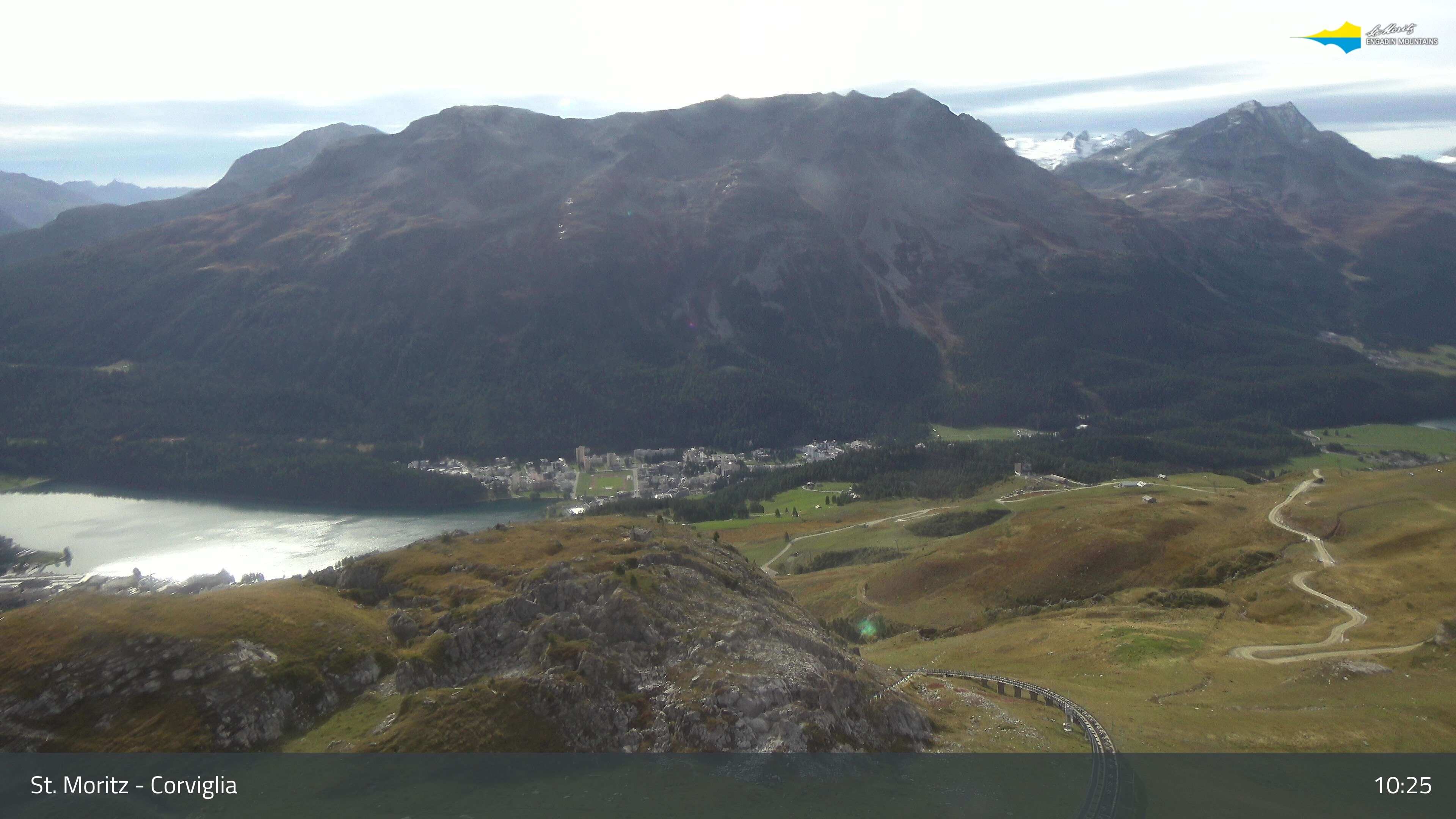 Sankt Moritz › Südosten: Corviglia - St Moritz - Lake Saint Moritz