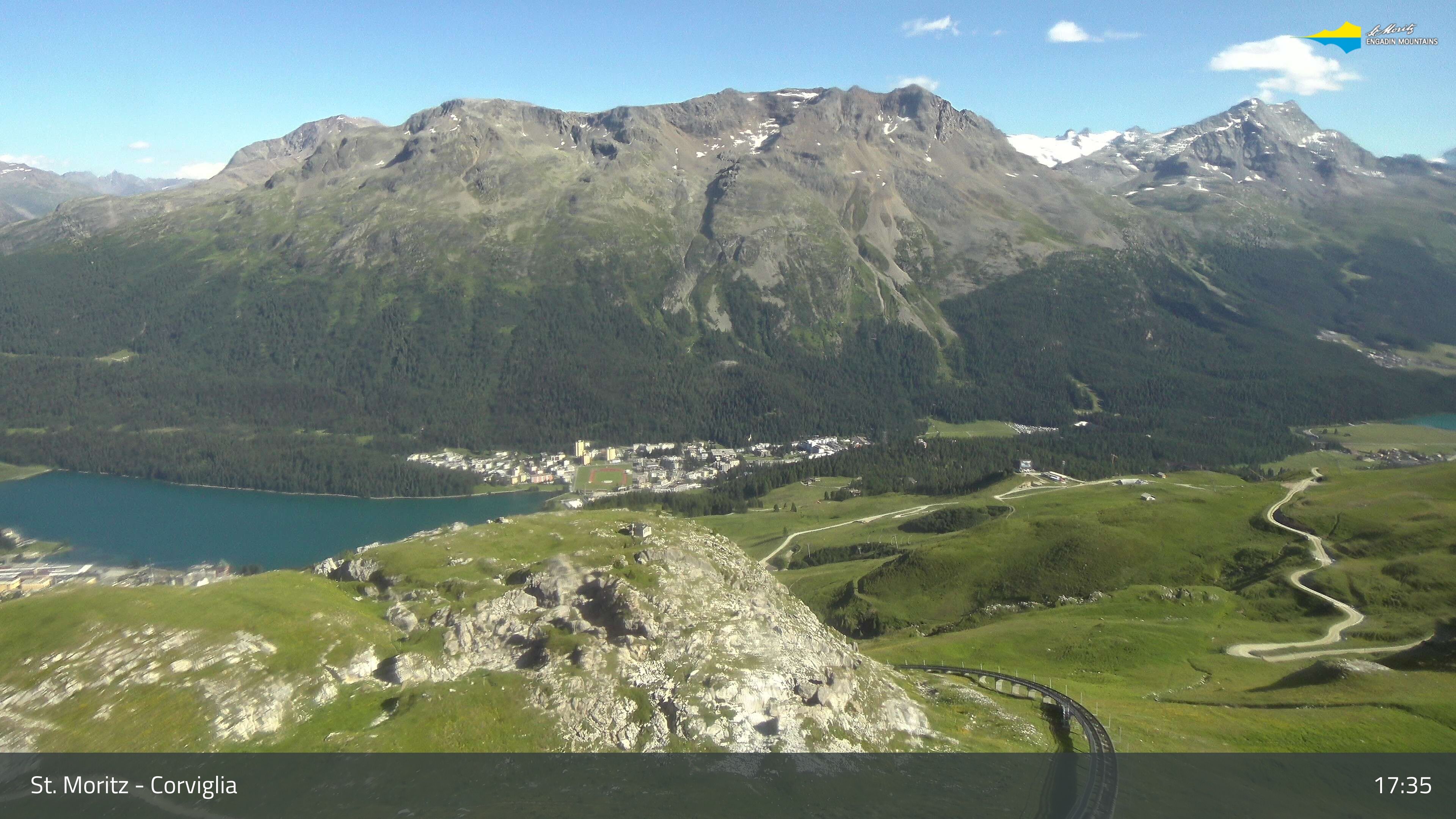 Sankt Moritz › Südosten: Corviglia - St Moritz - Lake Saint Moritz