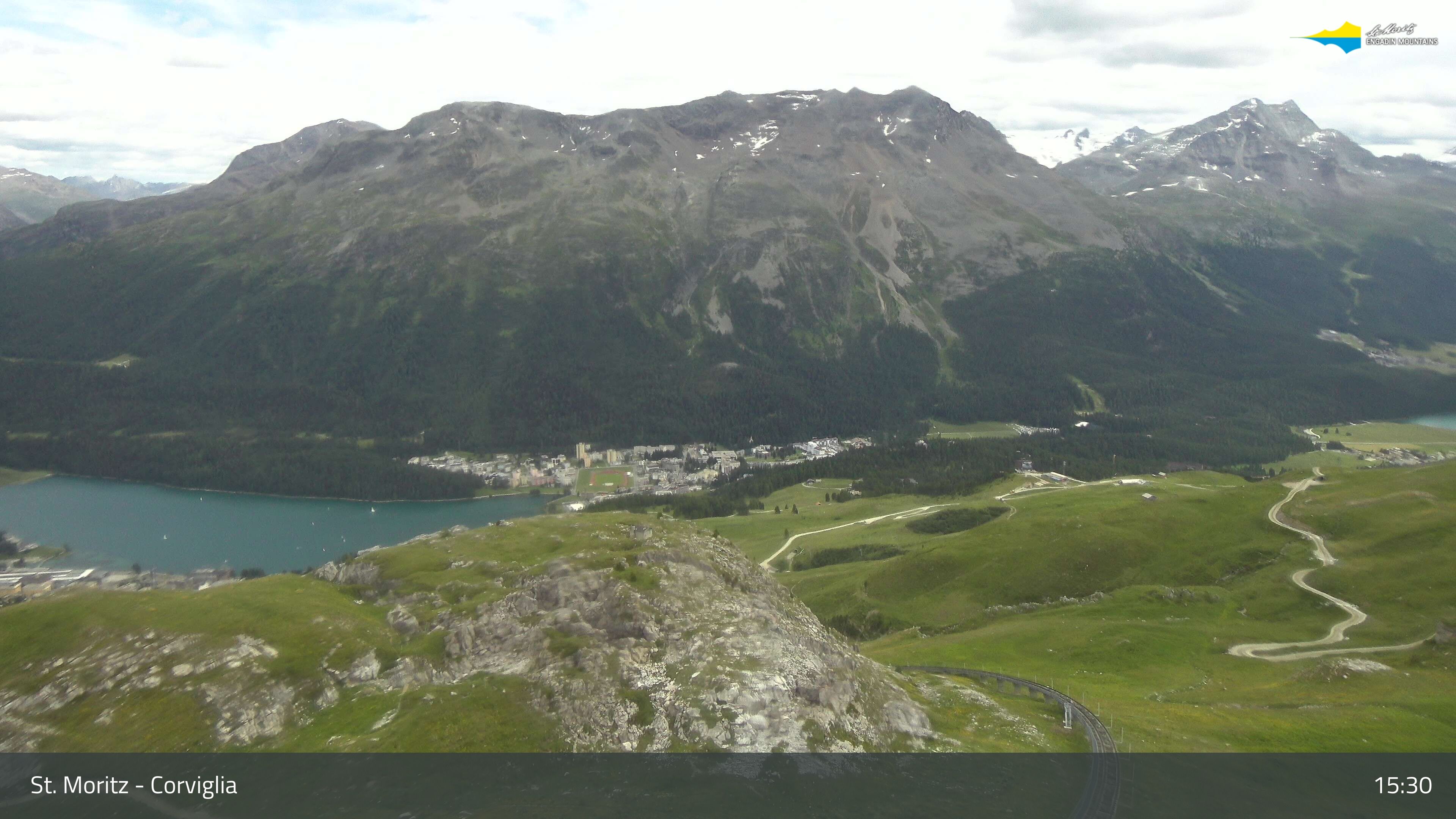 Sankt Moritz › Südosten: Corviglia - St Moritz - Lake Saint Moritz