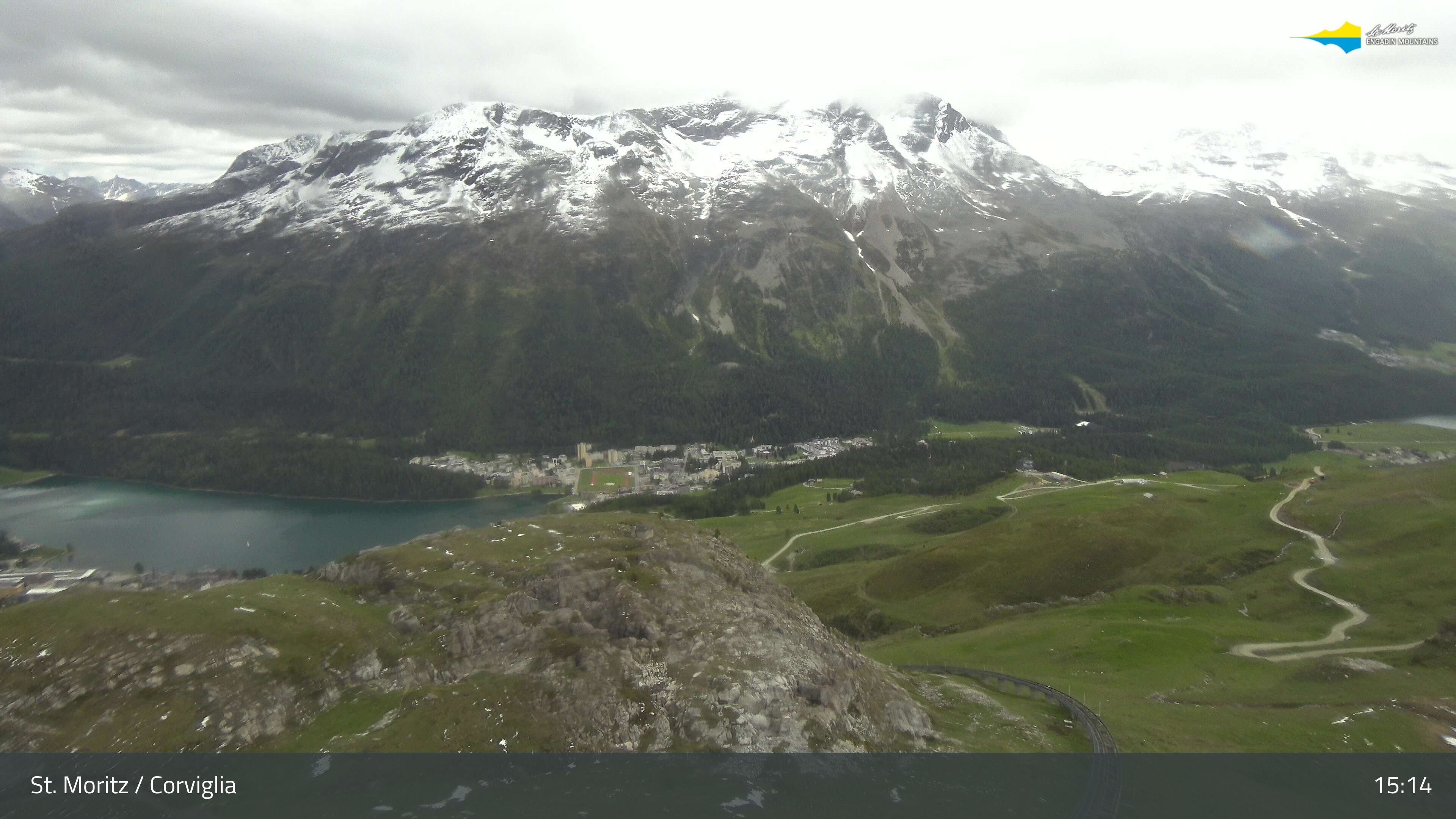Sankt Moritz › Südosten: Corviglia - St Moritz - Lake Saint Moritz