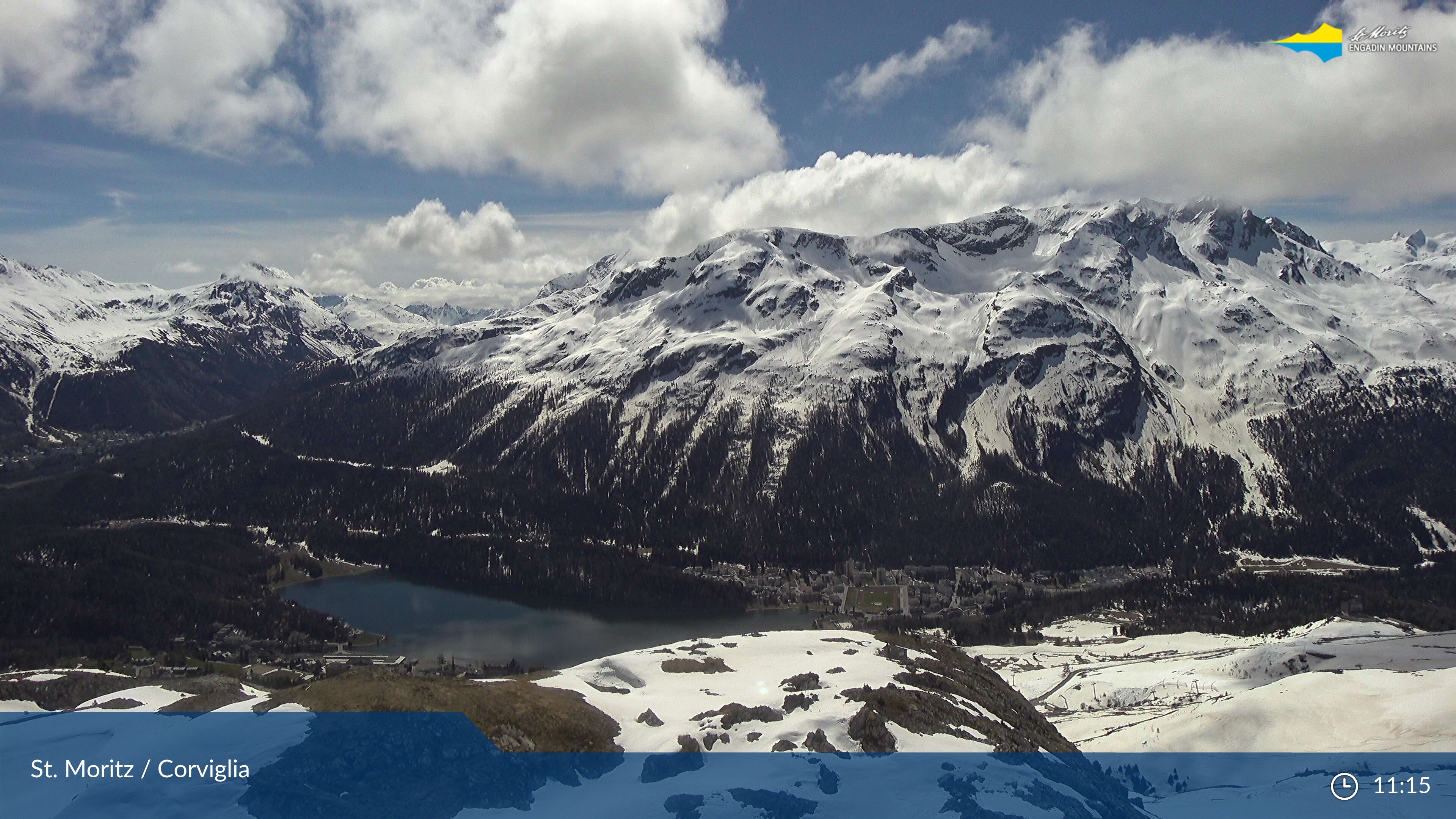 Sankt Moritz: St. Moritz - Corviglia, Blick Richtung St Moritzersee
