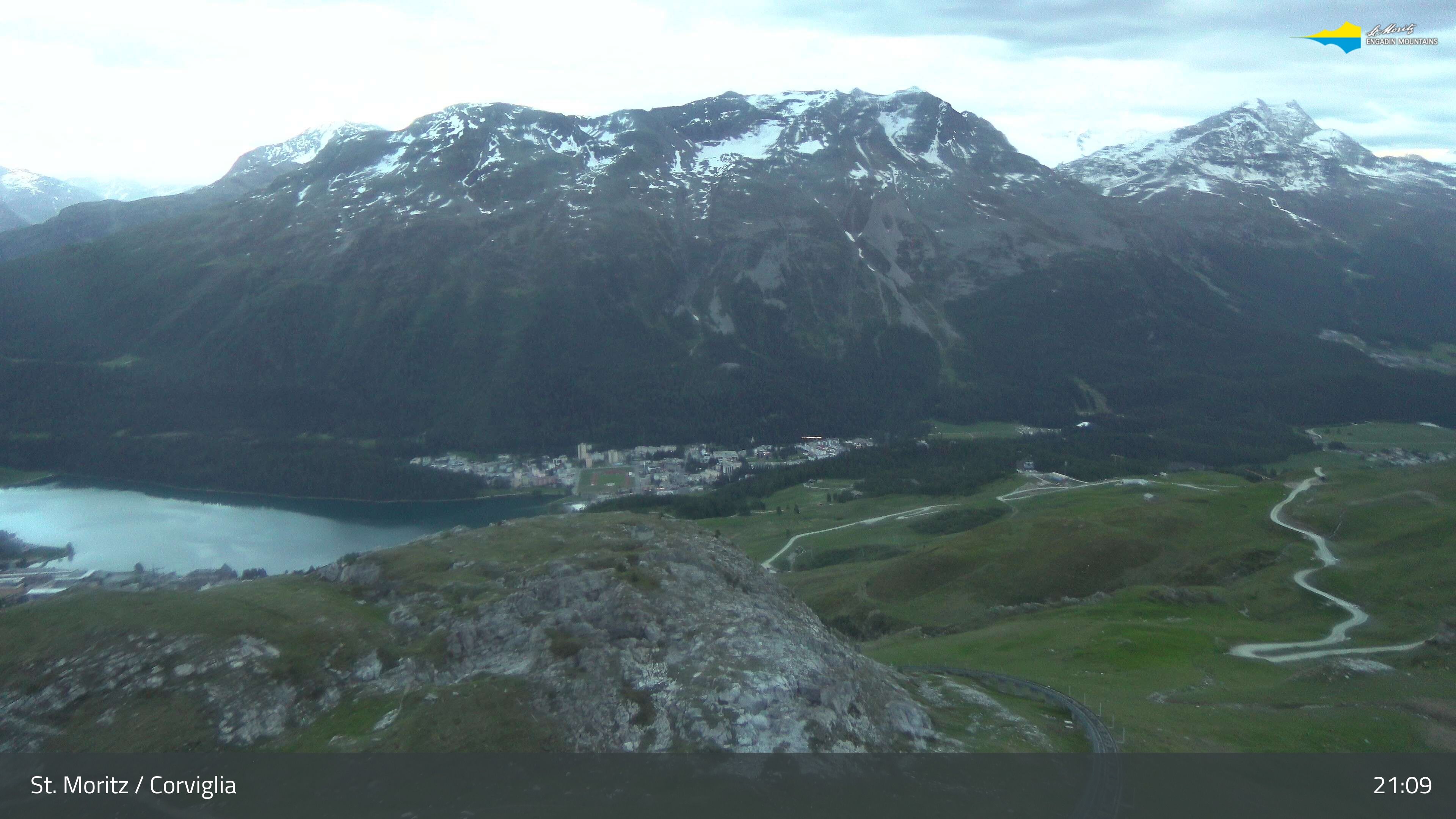 Sankt Moritz › Südosten: Corviglia - St Moritz - Lake Saint Moritz