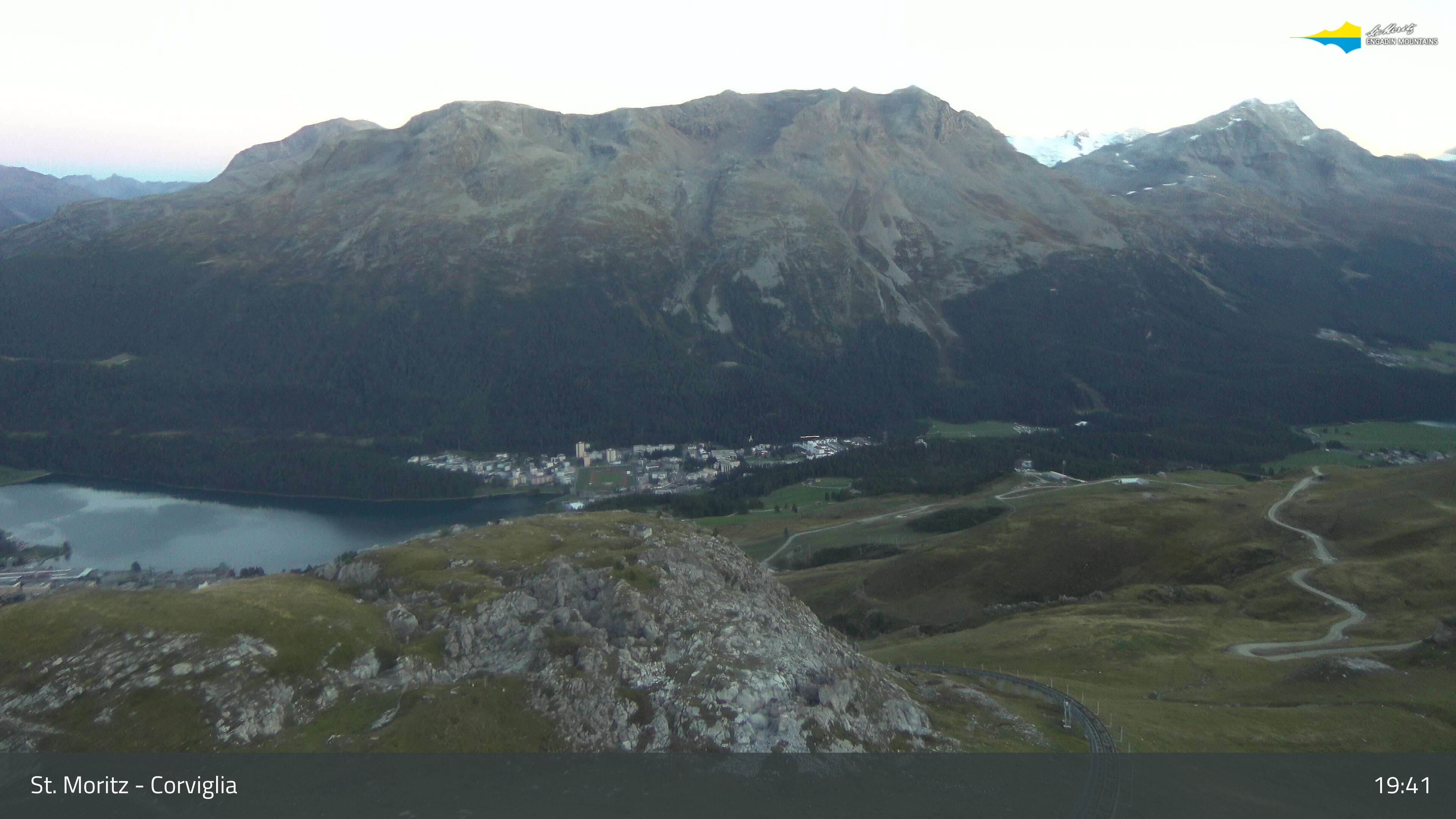 Sankt Moritz › Südosten: Corviglia - St Moritz - Lake Saint Moritz