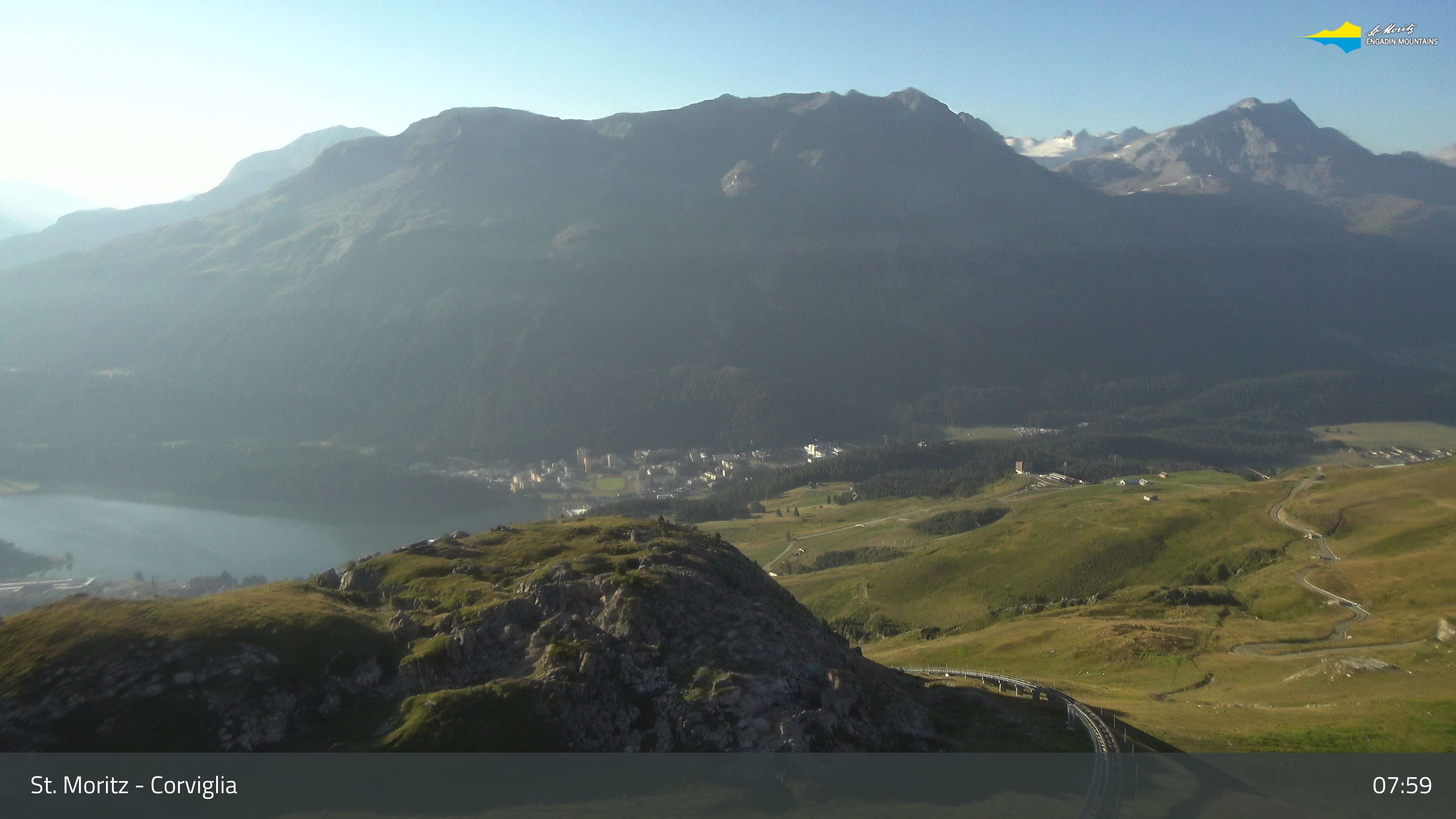 Sankt Moritz › Südosten: Corviglia - St Moritz - Lake Saint Moritz