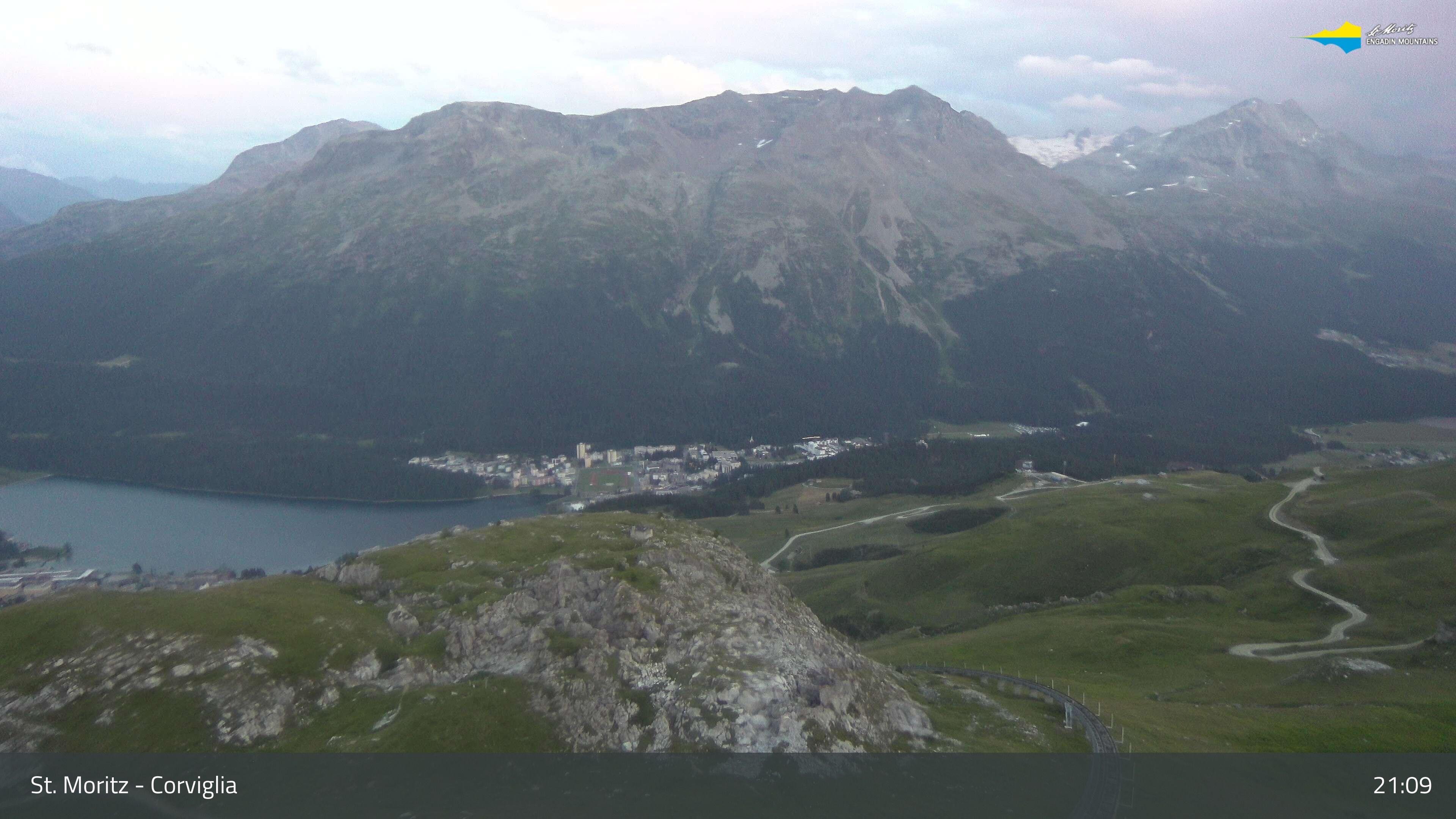 Sankt Moritz › Südosten: Corviglia - St Moritz - Lake Saint Moritz