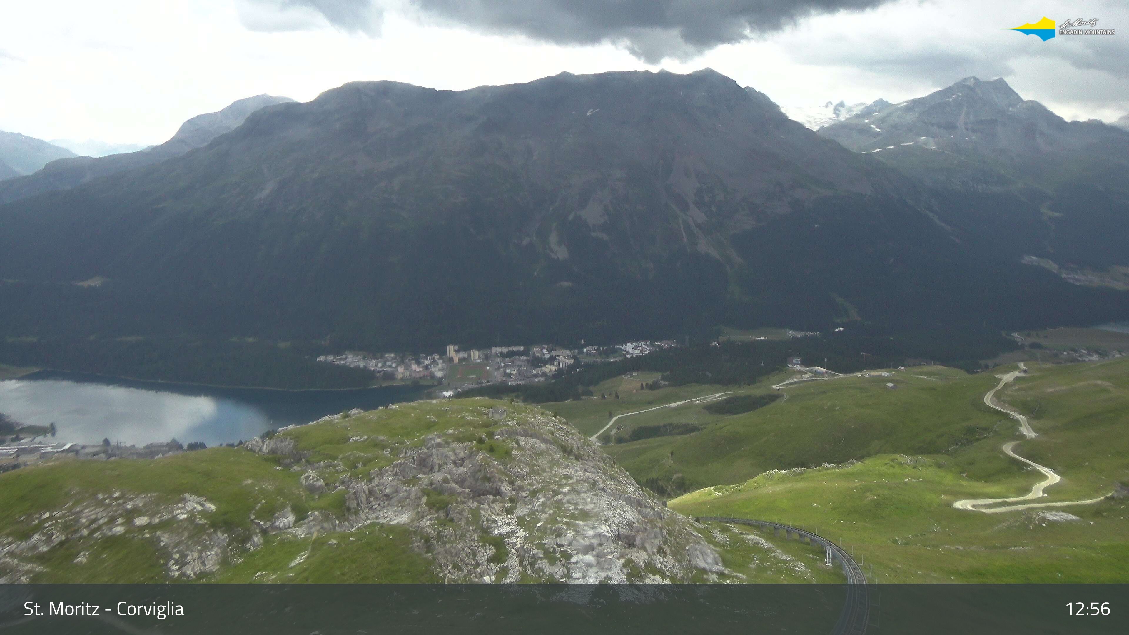 Sankt Moritz › Südosten: Corviglia - St Moritz - Lake Saint Moritz