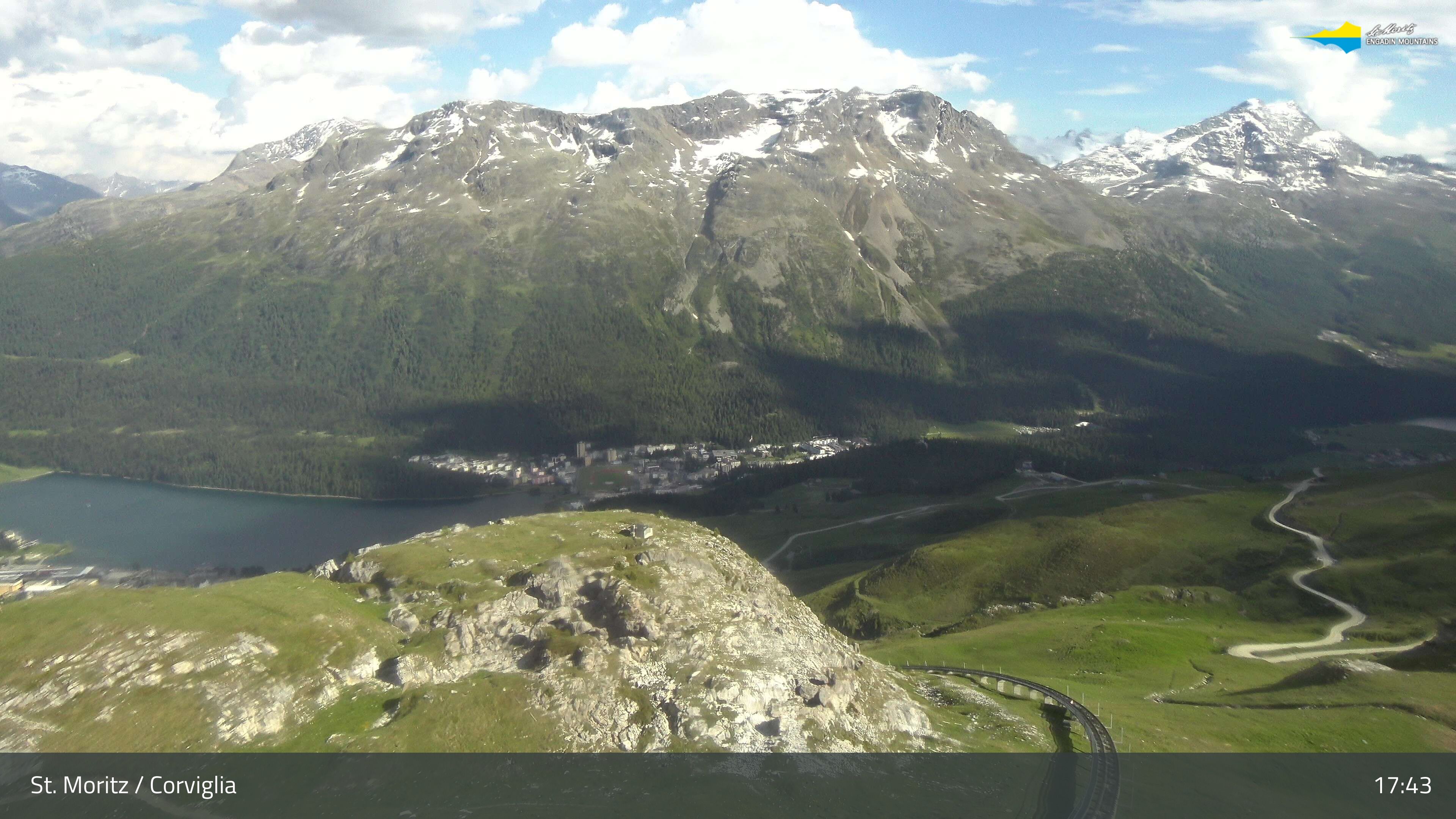 Sankt Moritz › Südosten: Corviglia - St Moritz - Lake Saint Moritz