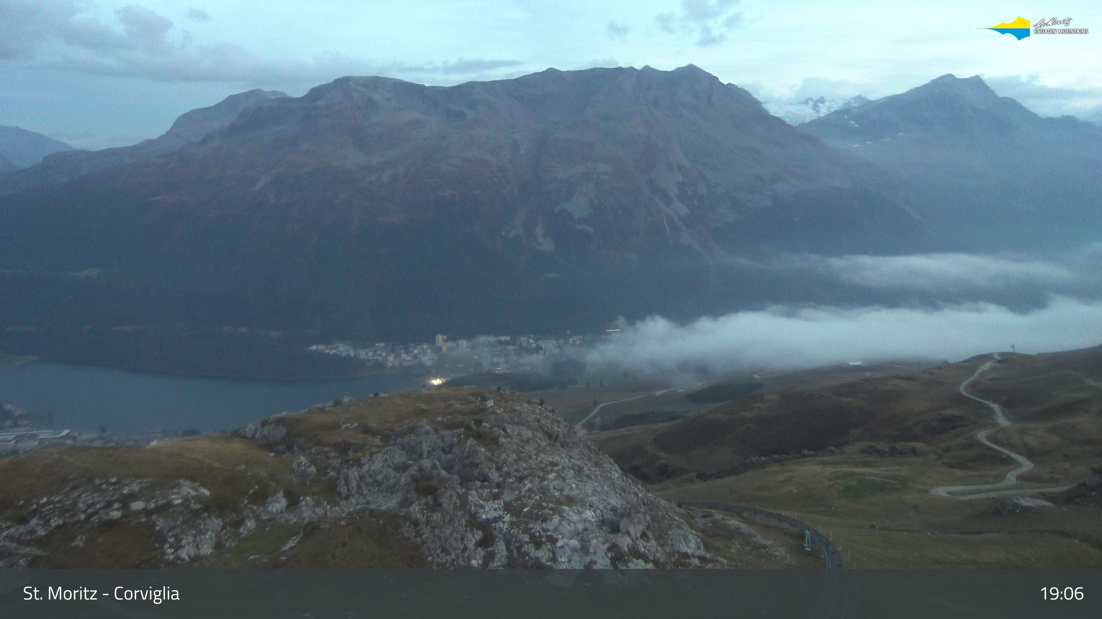 Sankt Moritz › Südosten: Corviglia - St Moritz - Lake Saint Moritz