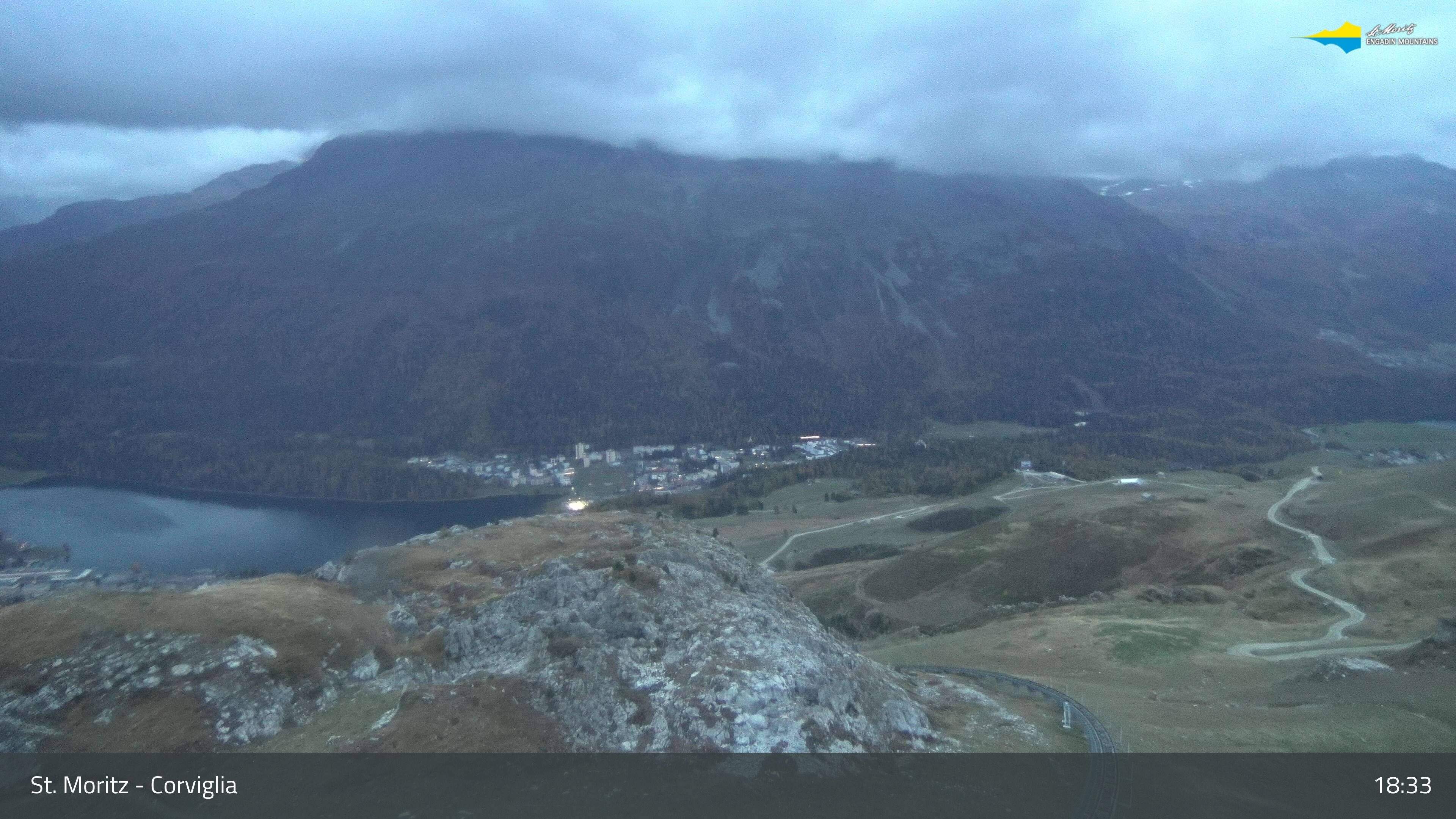 Sankt Moritz › Südosten: Corviglia - St Moritz - Lake Saint Moritz