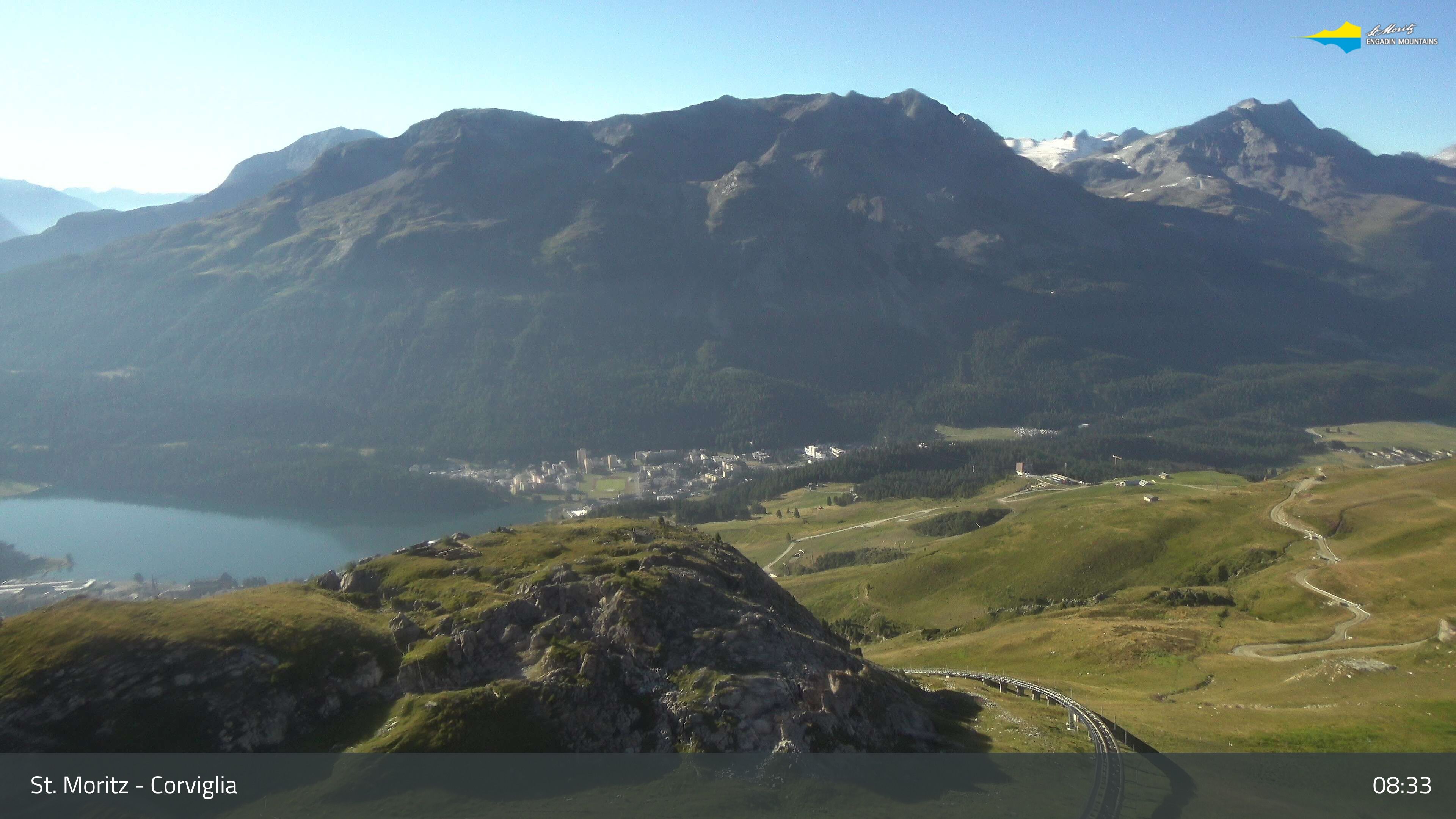 Sankt Moritz › Südosten: Corviglia - St Moritz - Lake Saint Moritz