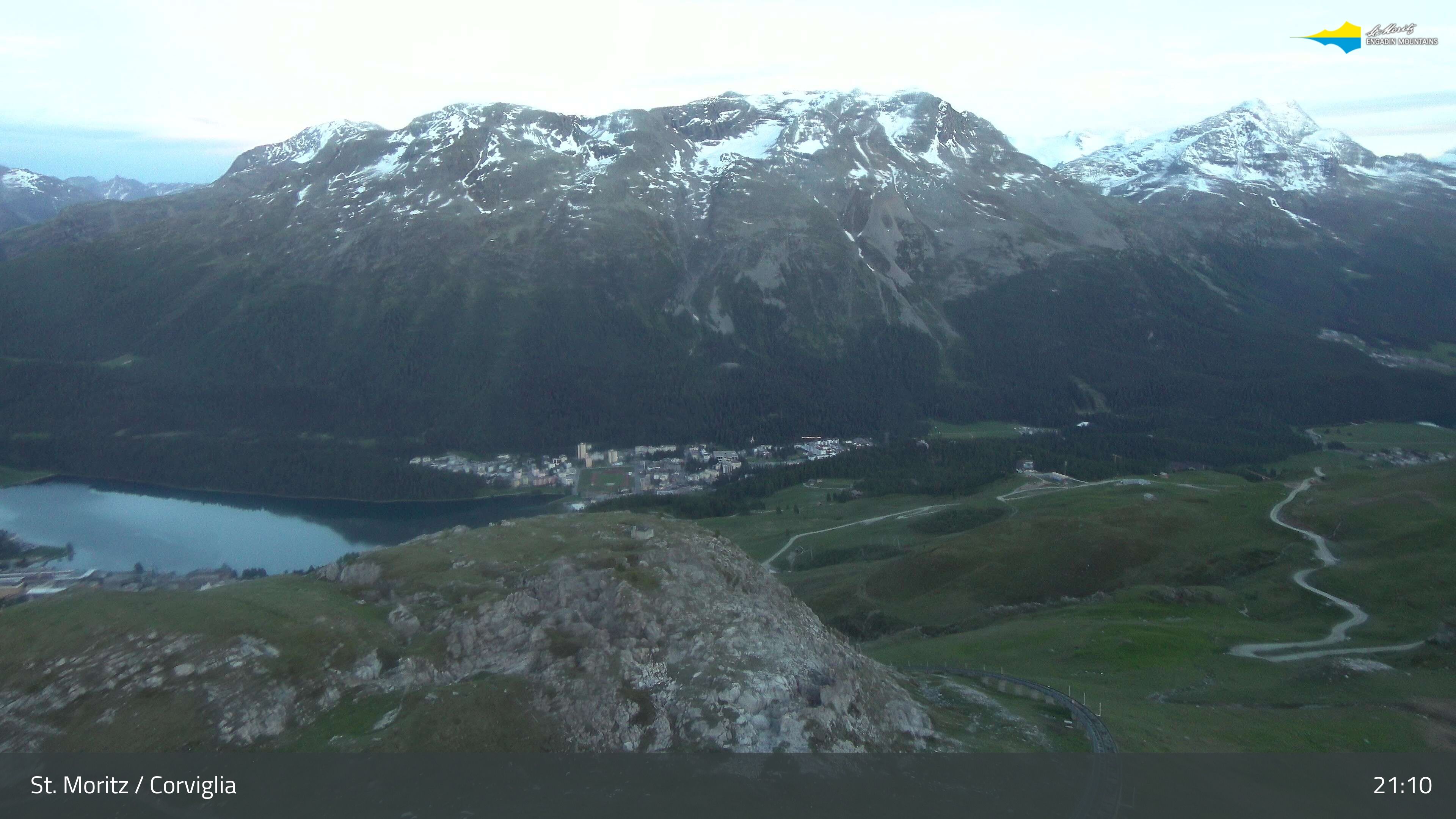 Sankt Moritz › Südosten: Corviglia - St Moritz - Lake Saint Moritz